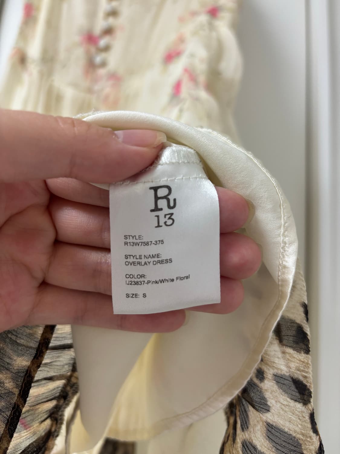 R13 빈티지 플로럴 원피스 S 상품이미지4