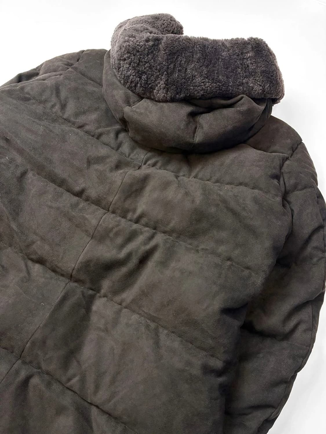 맨온더분 구스다운 양털 후드 롱 패딩 PN5435 상품이미지6