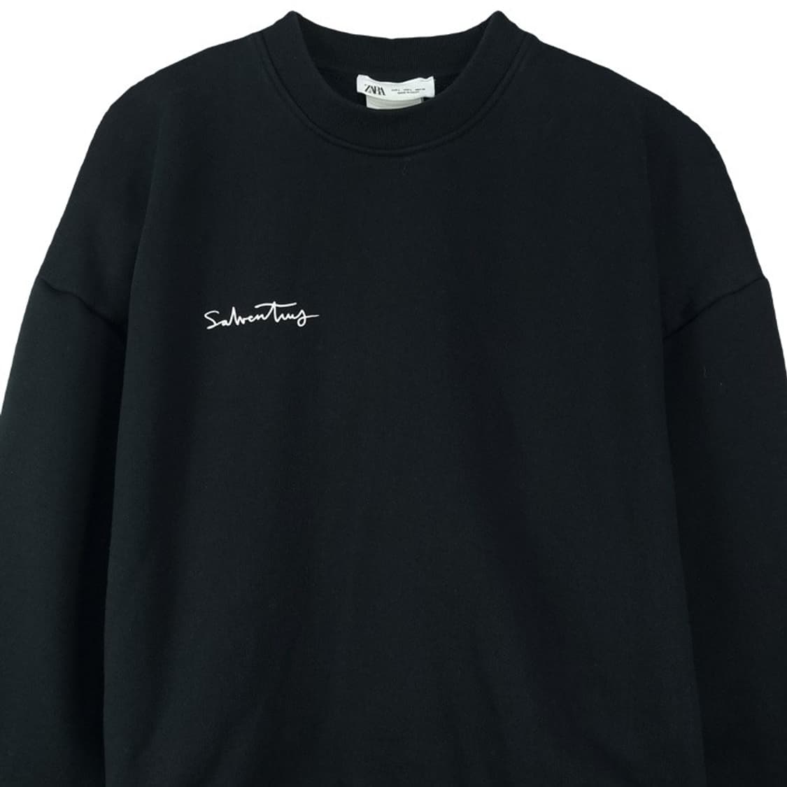 [자라] 그래픽 프린팅 오버핏 맨투맨 블랙 M18656 상품이미지4