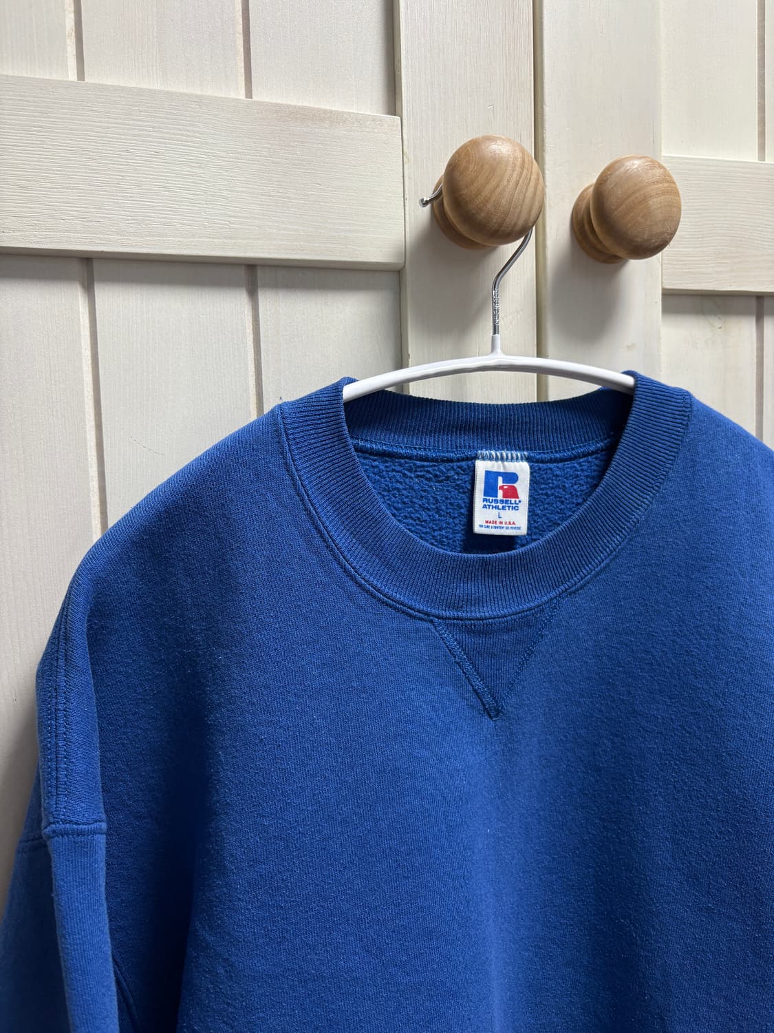 미제 usa 80s 러셀 스웻 맨투맨 블루 L 라지사이즈 상품이미지3