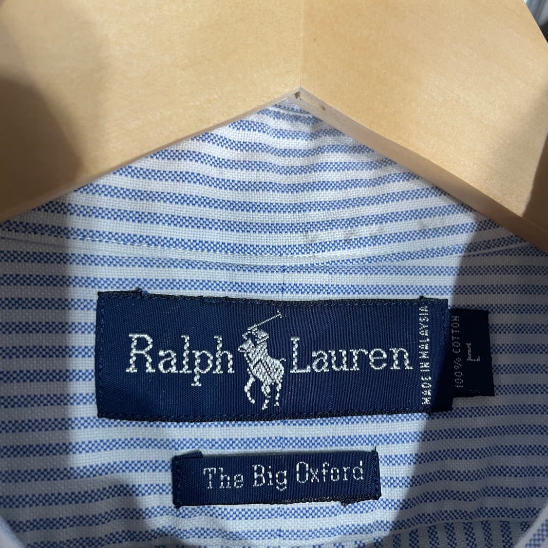 1990s 폴로 랄프로렌 OCBD 스트라이프 빅셔츠 상품이미지8