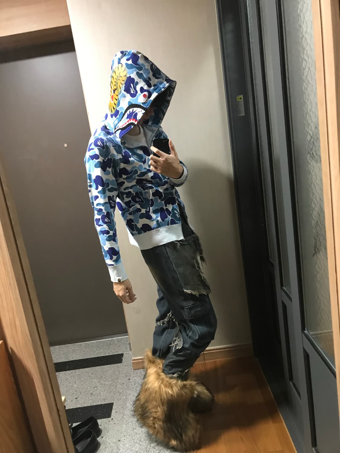 베이프 샤크후드집업 상품이미지1