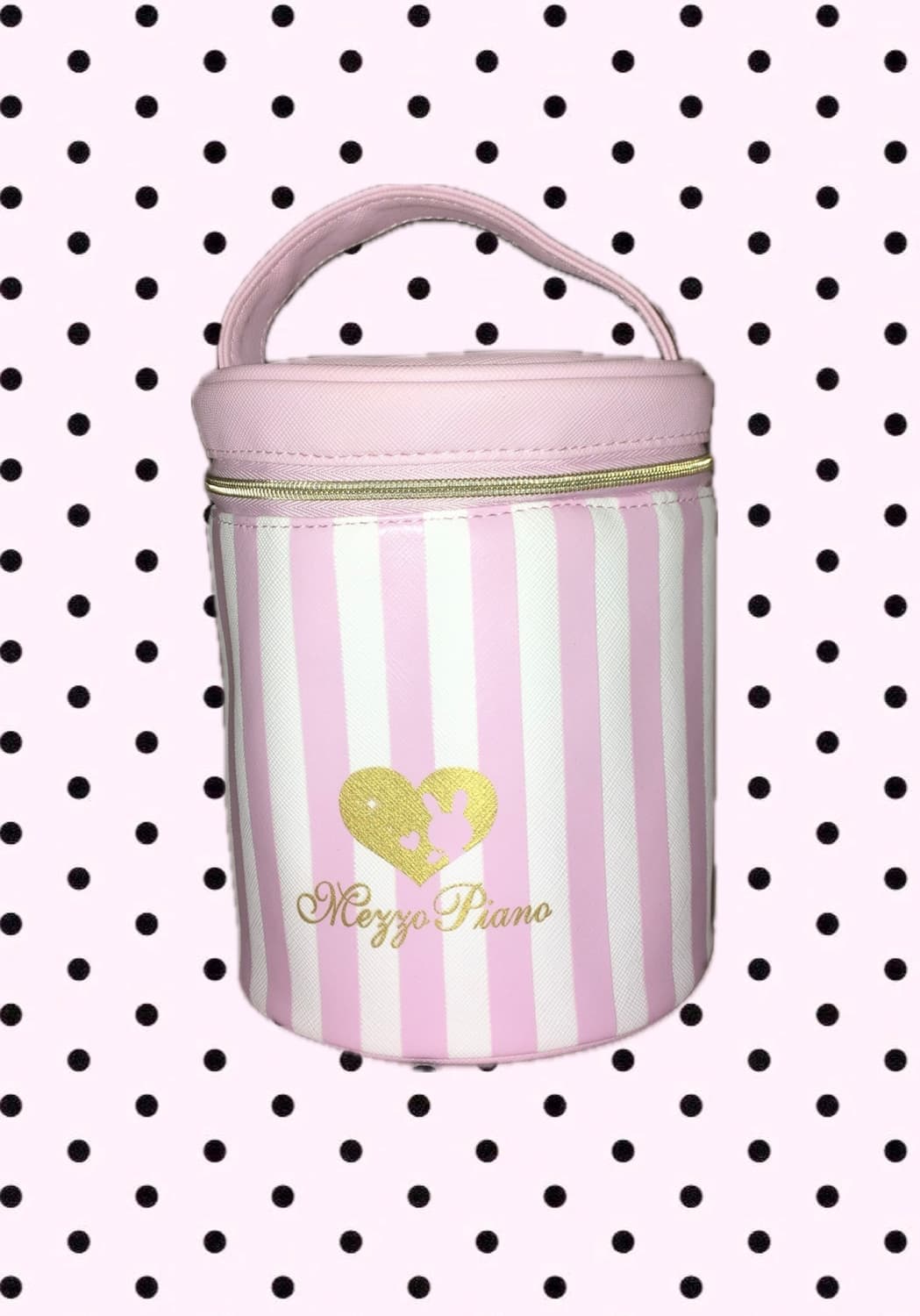 메조피아노 핑크 스트라이프 파우치 히메갸루 오네갸루 조지후쿠 상품이미지1