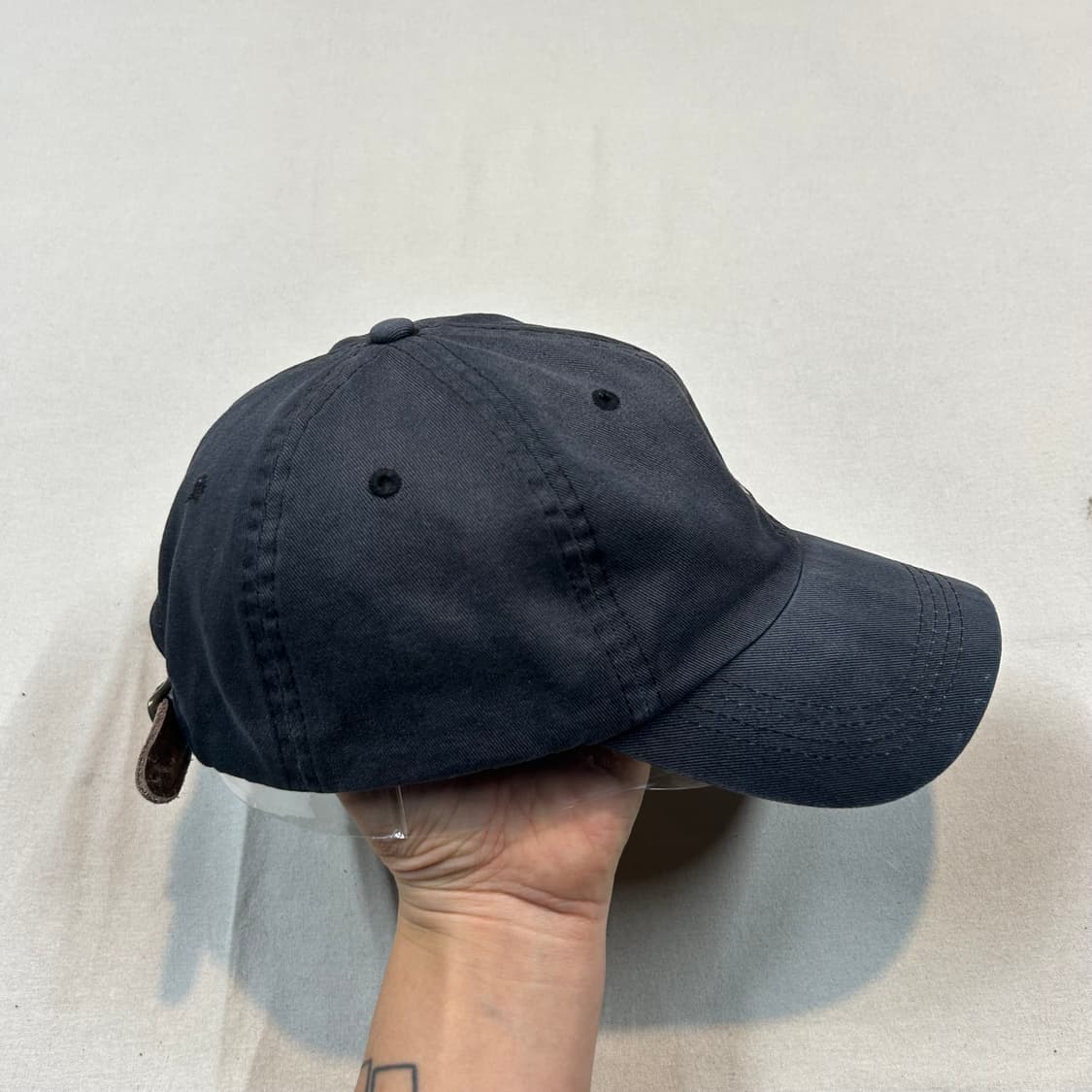 폴로 랄프로렌 볼캡 모자 가죽스트랩 정품 워시드 블랙 상품이미지5