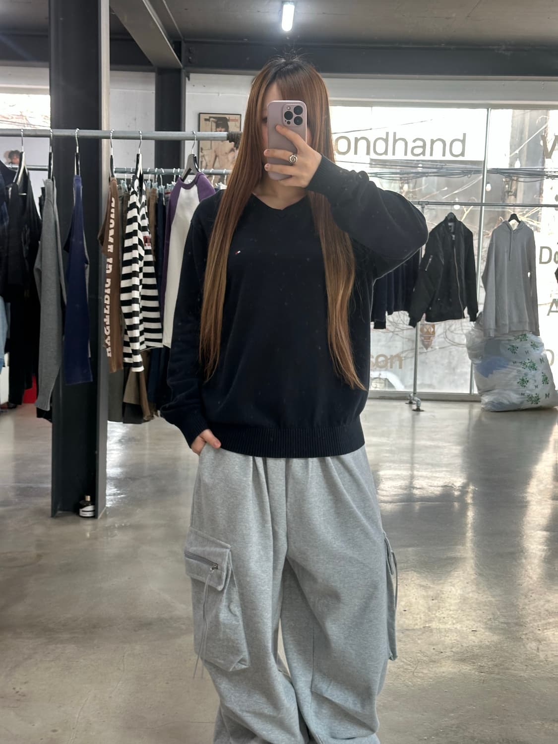 타이미힐피거 브이넥 울 니트 상품이미지3