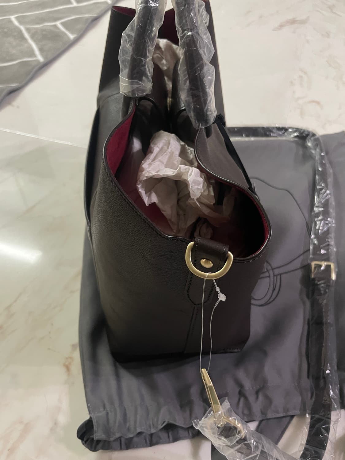 BE_GE 브라운 토트백 새상품 야노시호백 상품이미지5