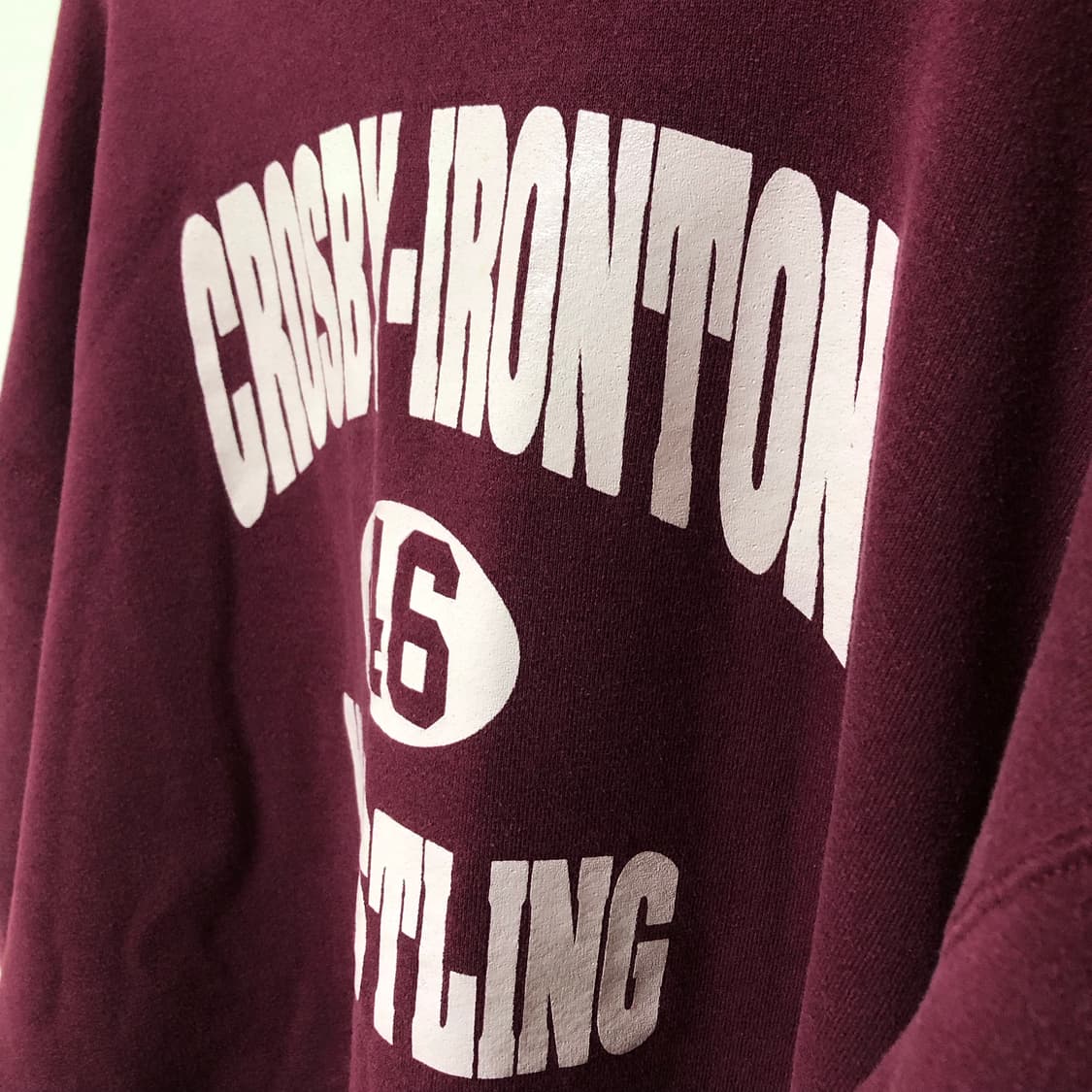 vtg 빈티지 러셀 후드티 스웻 xl 버건디 상품이미지3