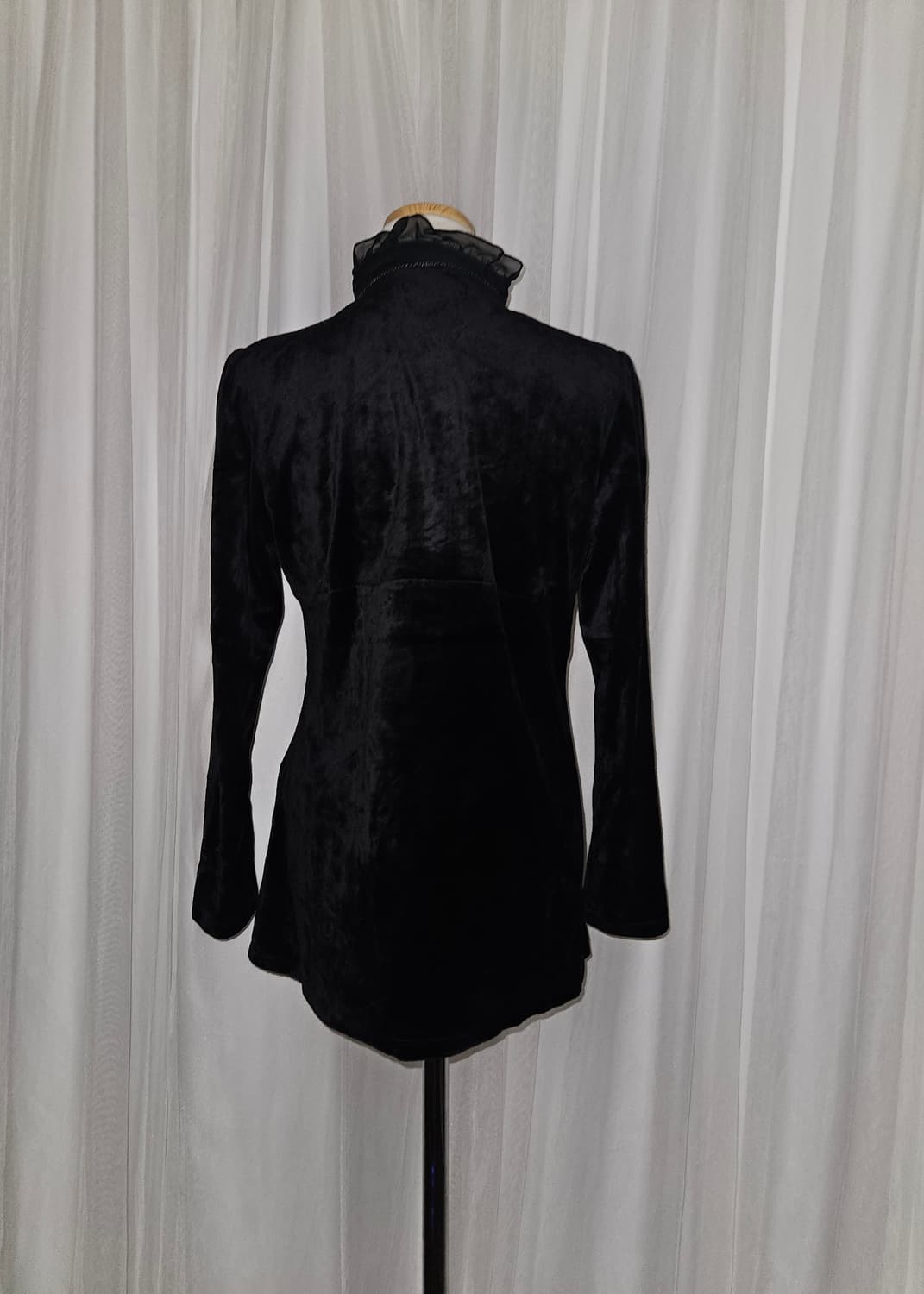 maliani 다크 고딕 공겜 히메 벨벳 블라우스 상품이미지3