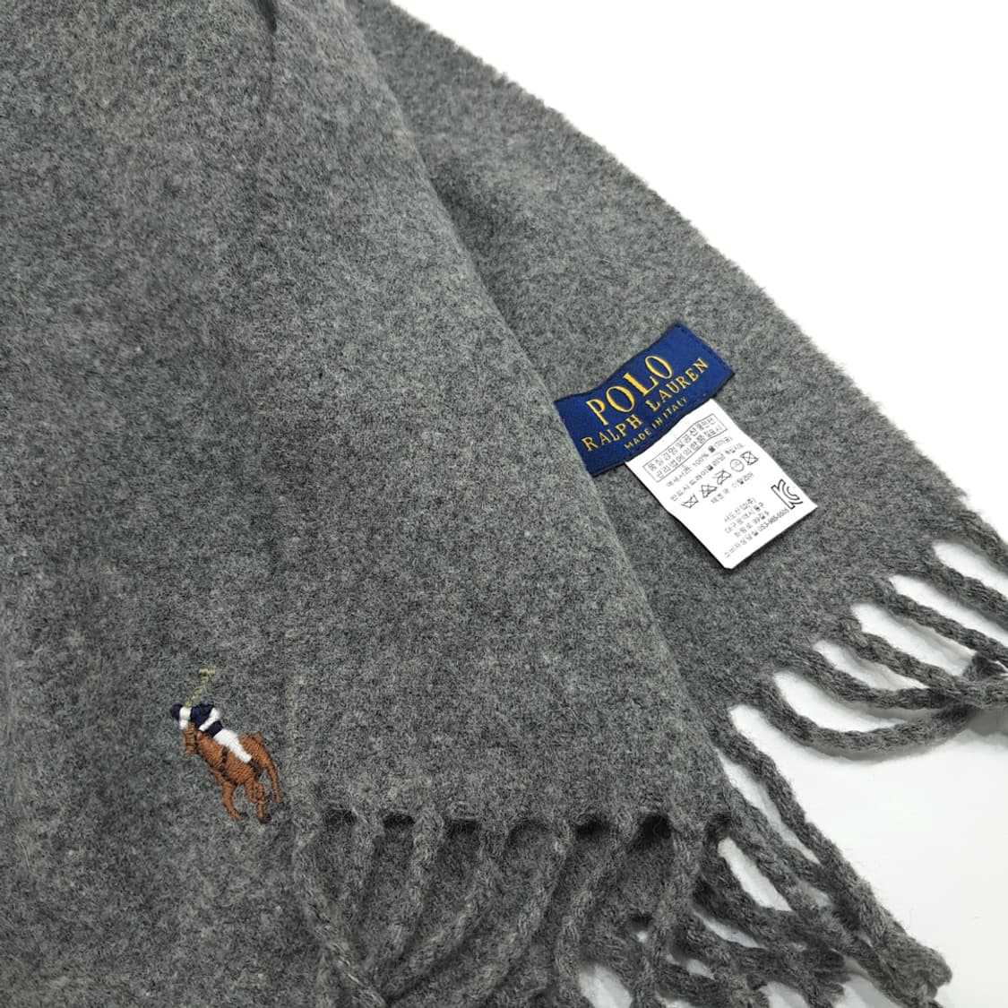 MX206 폴로 랄프로렌 그레이 울 목도리 머플러 상품이미지4