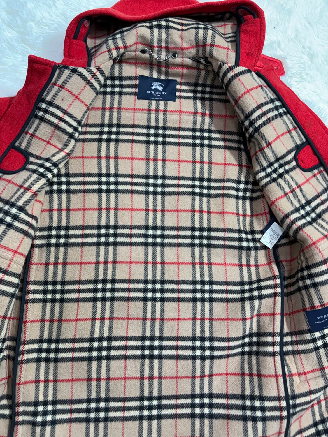 버버리 런던 정품 레드 더플코트 상품이미지5