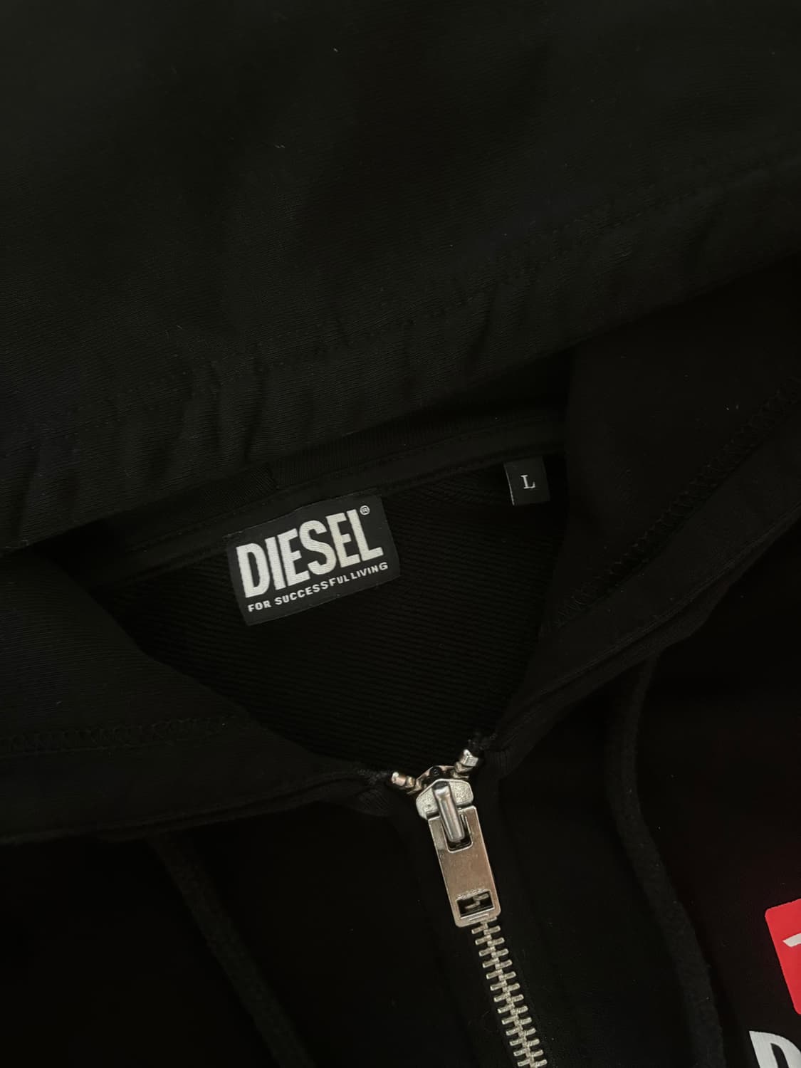 디젤 블랙 후드집업 상품이미지3