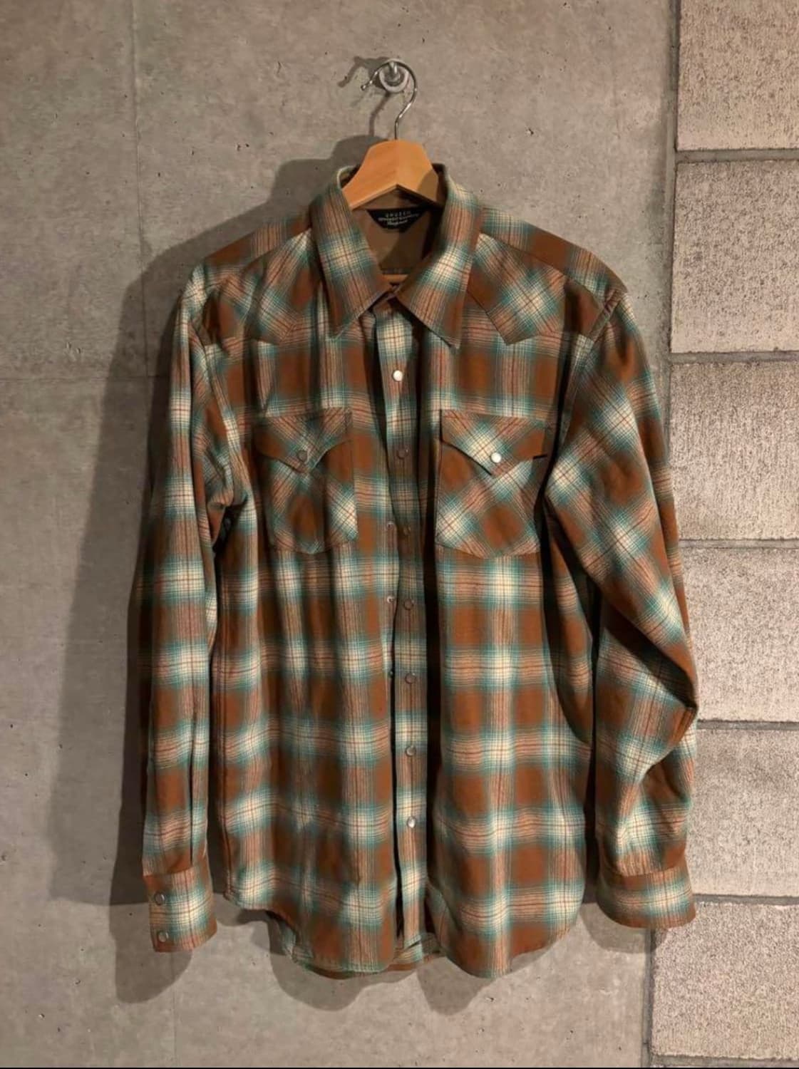 언유즈드 옴브레 체크 웨스턴 플란넬 셔츠 상품이미지1