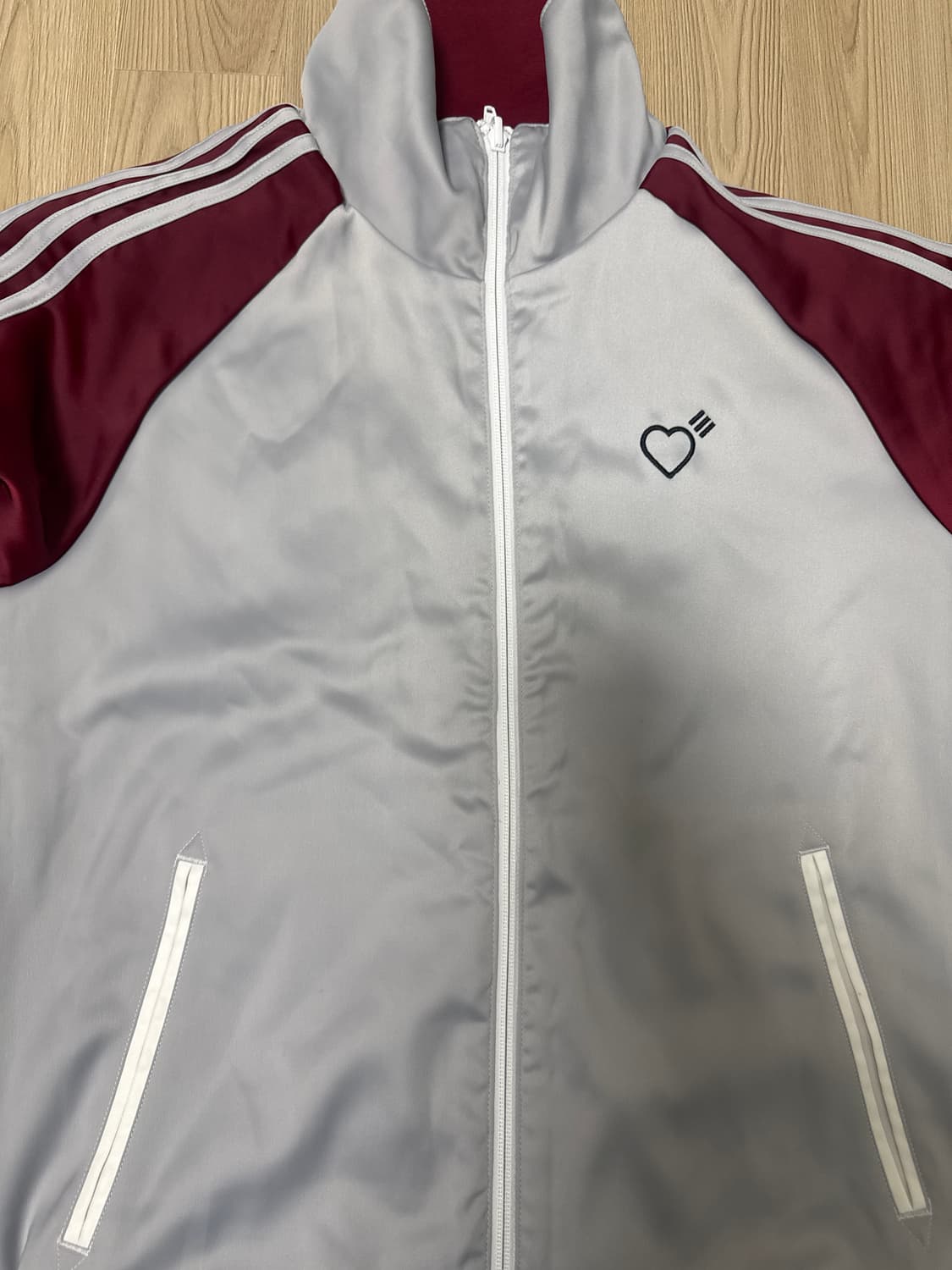  아디다스 X 휴먼메이드 리버서블 트랙 자켓 버건디 상품이미지3