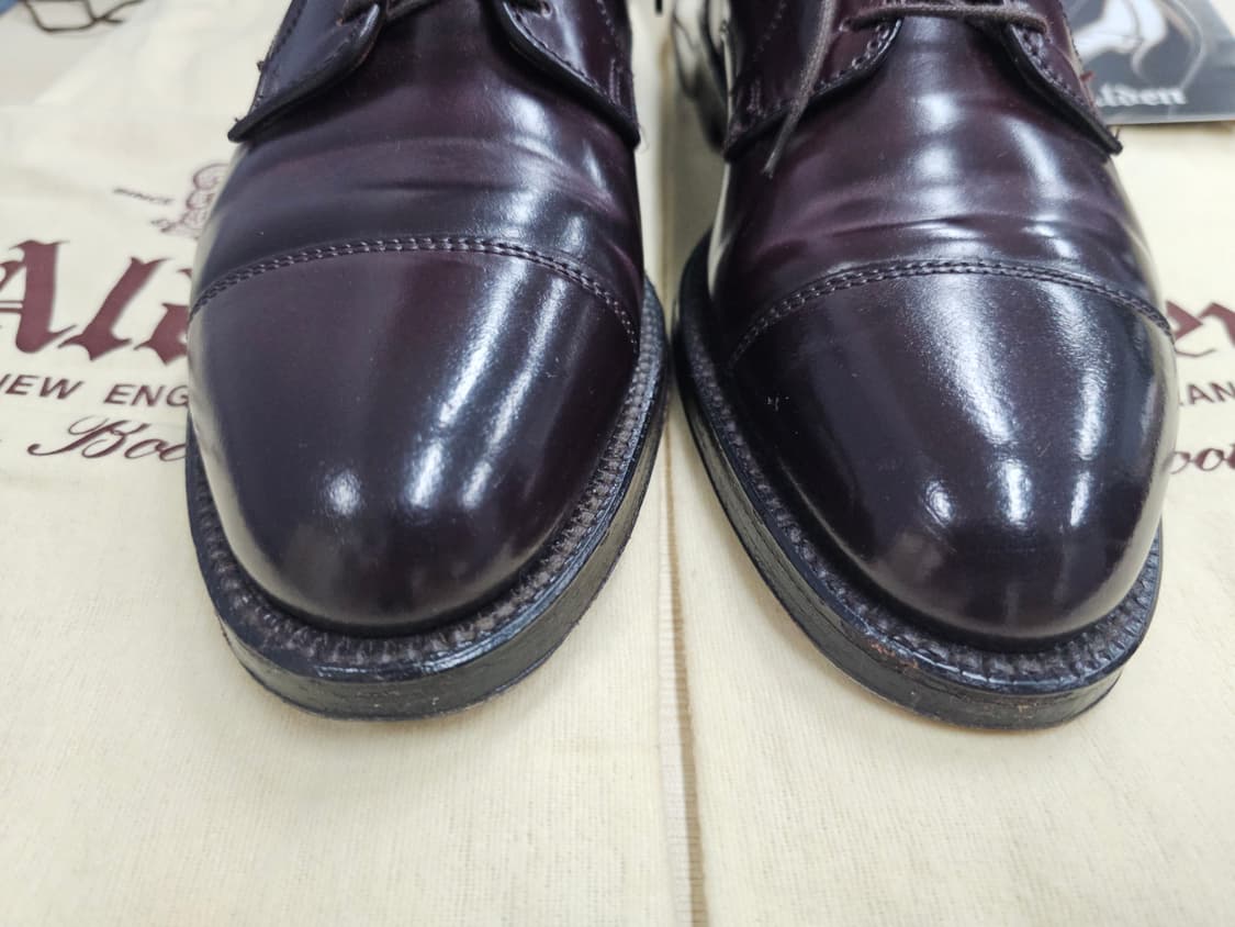 알든 2160 7D 코도반 #8 버건디 캡토 슈즈 상품이미지2