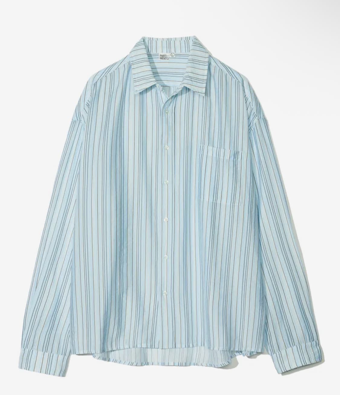 파르티멘토 멀티 스트라이프 셔츠 스카이 상품이미지1