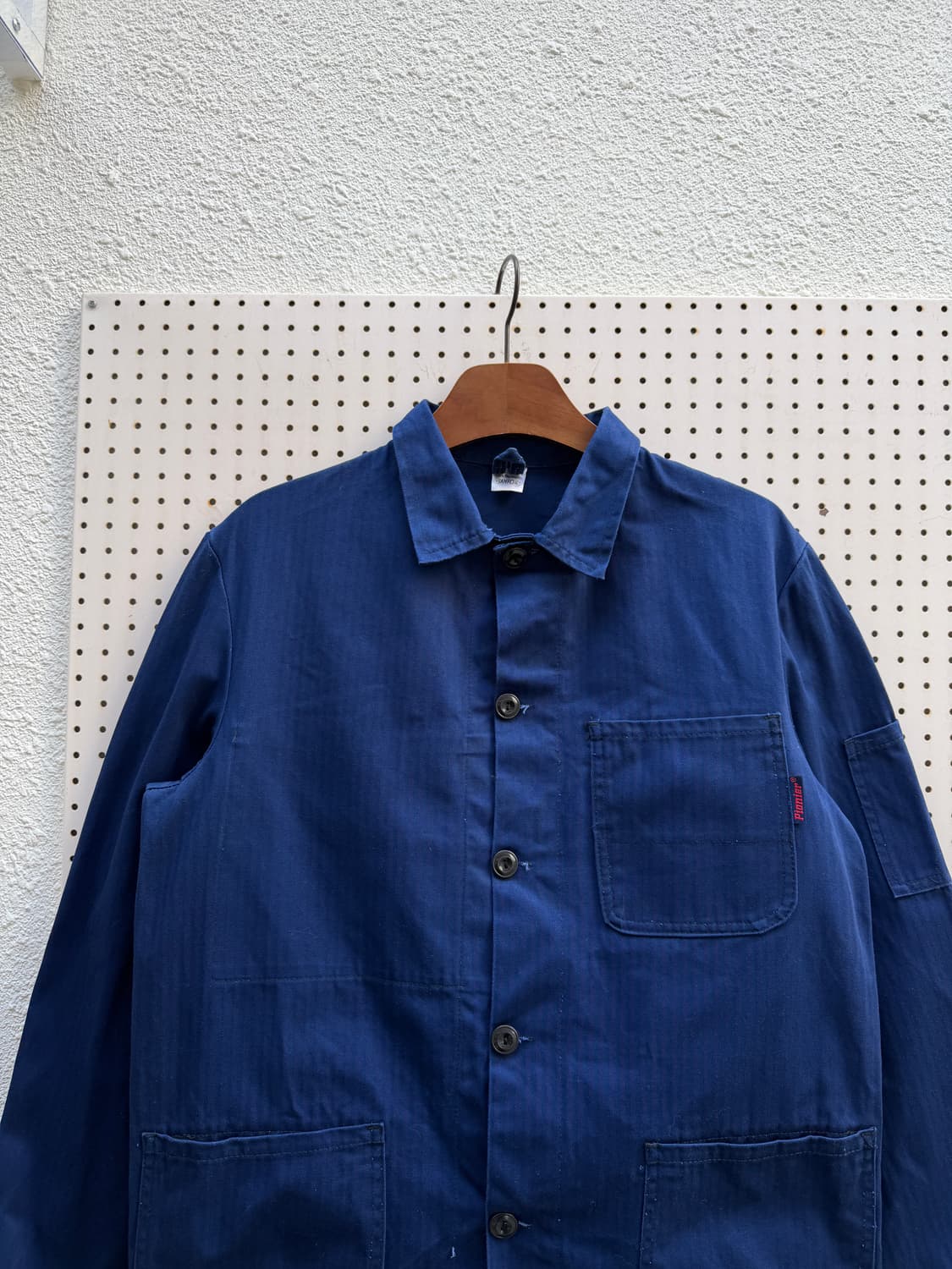 HBT NAVY PIONEER OLD EURO 헤링본트윌 프렌치워크자켓 상품이미지3