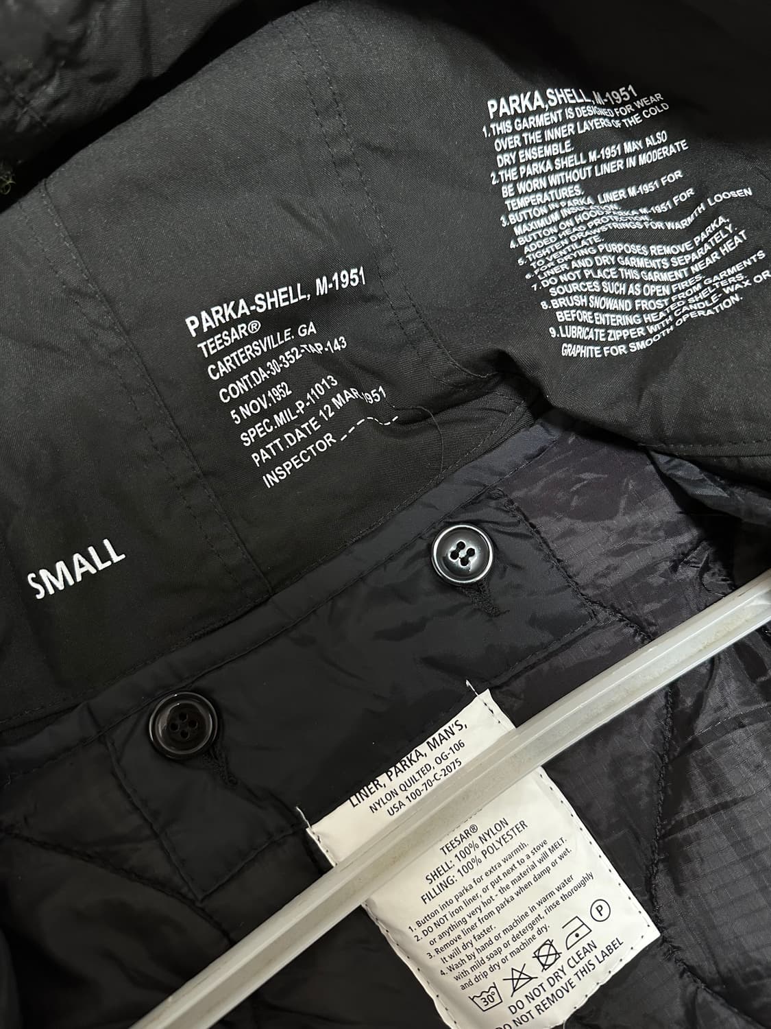 밀텍 M-51 블랙 야상 점퍼 상품이미지8