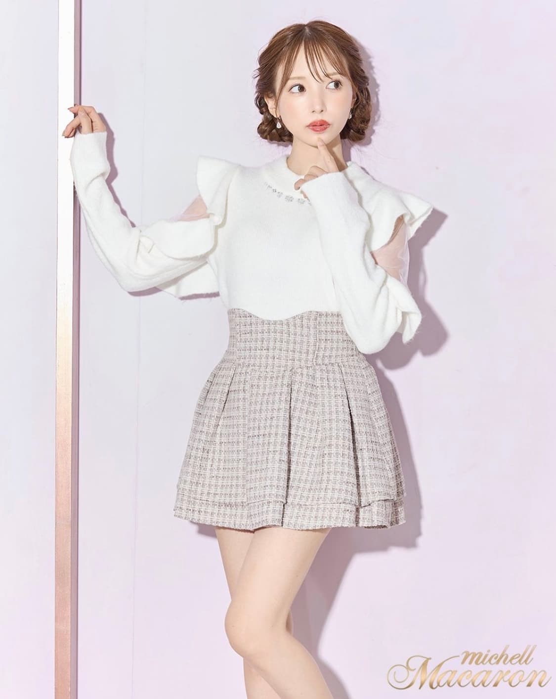 미셸마카롱 트위드 스커트 XS 상품이미지1