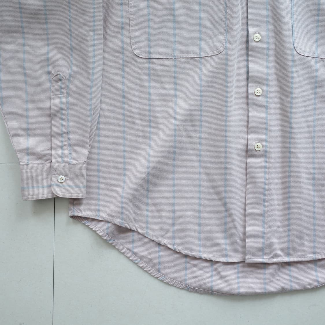90s 리바이스 실버탭 빈티지 스트라이프 셔츠 L 상품이미지5