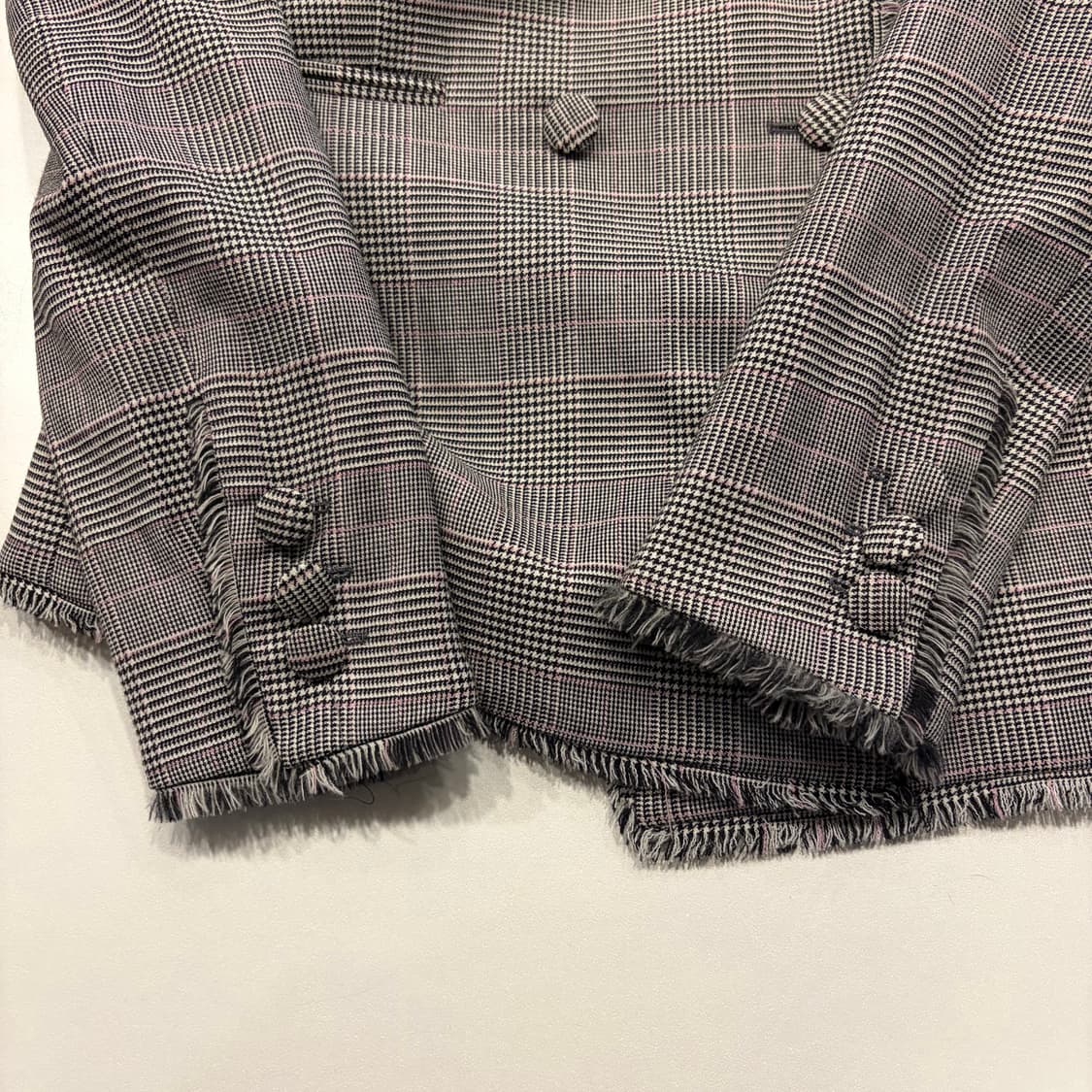 [38] MSGM 체크 더블 글렌체크 브레스트 자켓 수입택 C373 상품이미지6