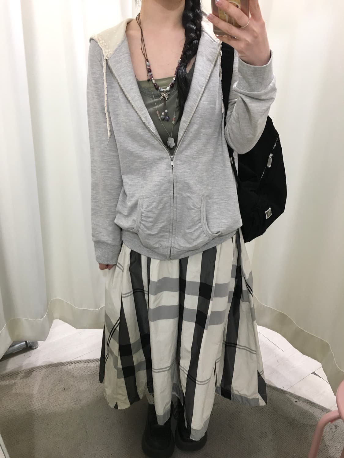 URBAN RESEARCH check skirt 상품이미지4