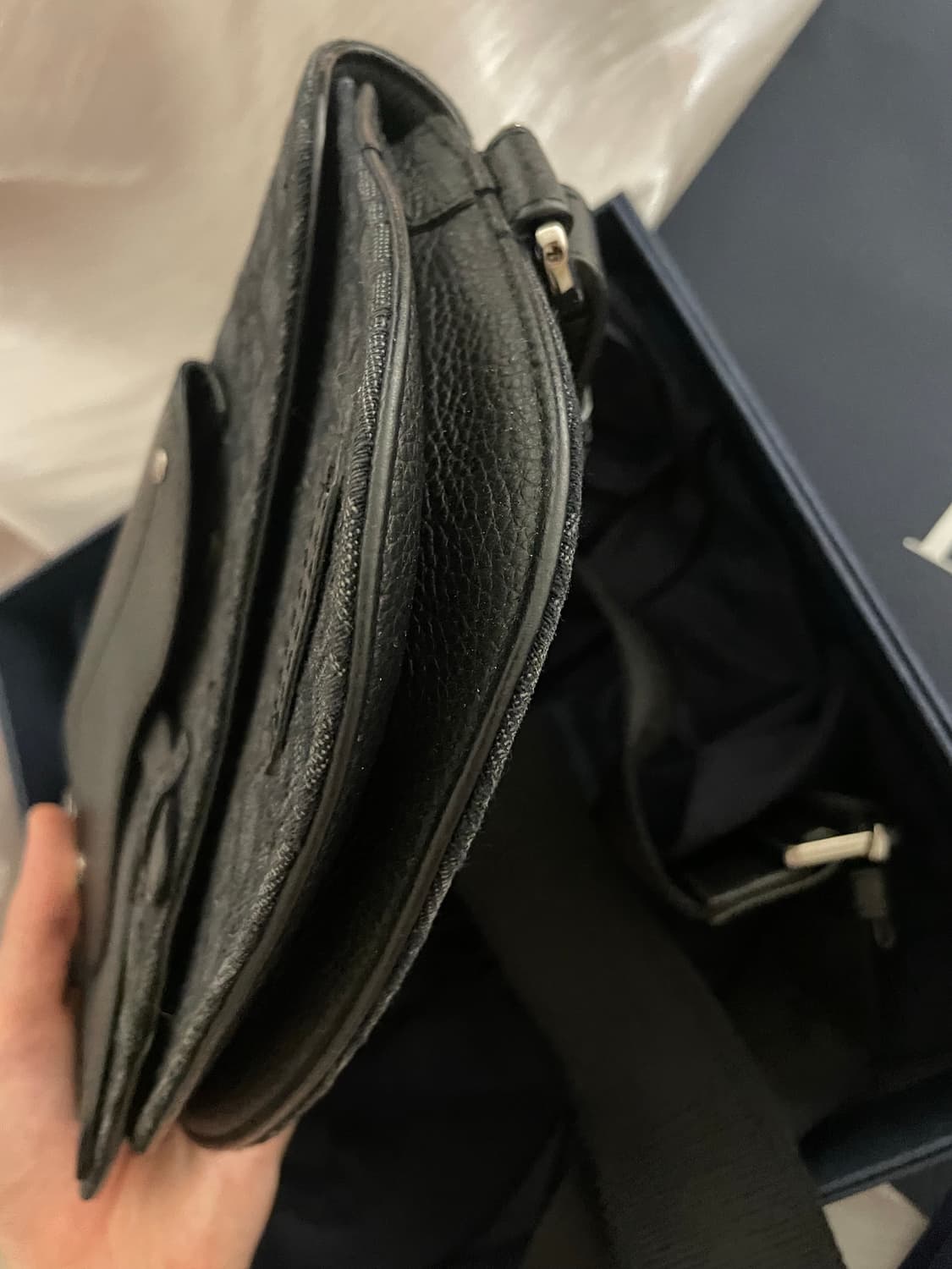 디올 오블리크 메신저 새들백 블랙 가방 상품이미지4