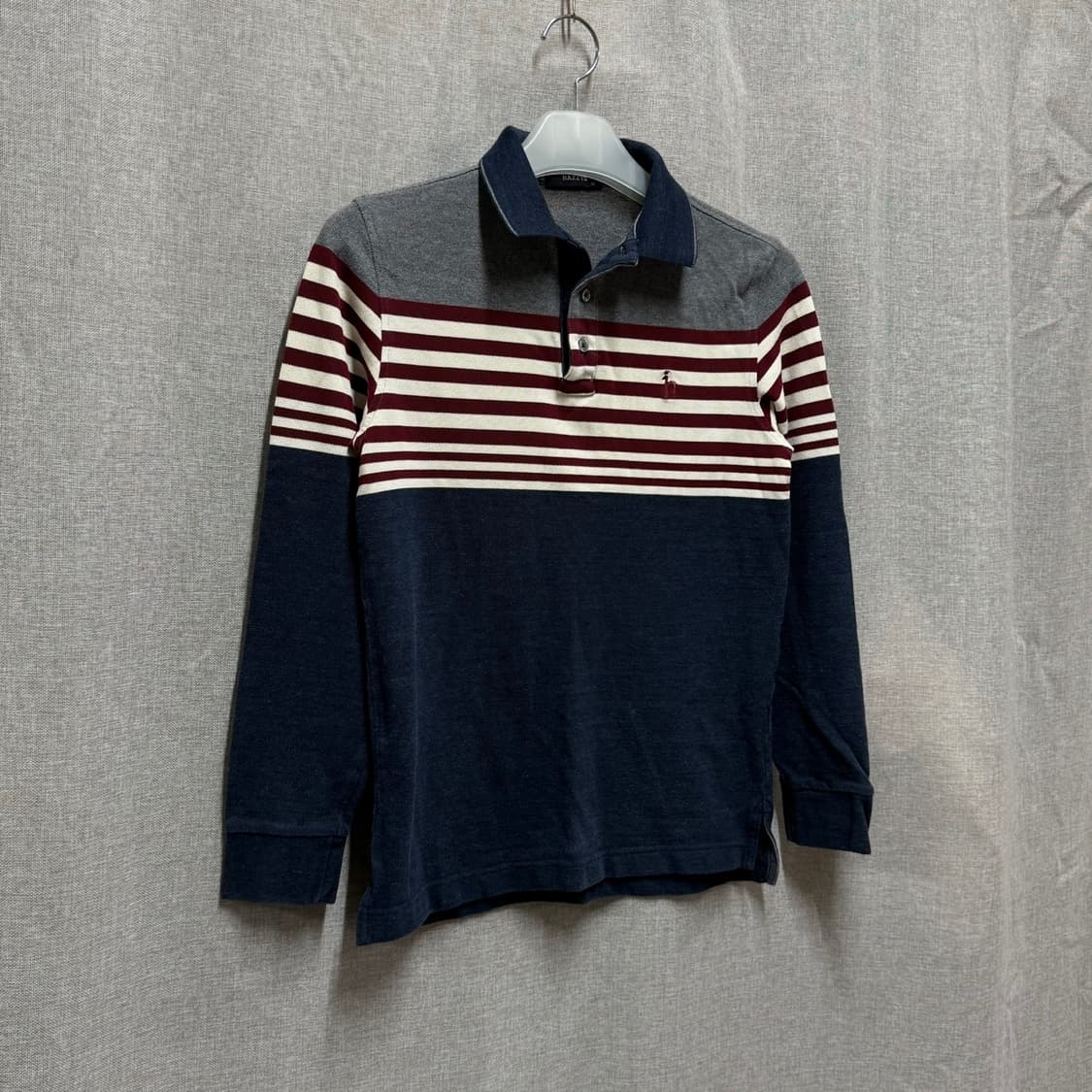 [95] 헤지스 스트라이프 코튼 면 긴팔 카라티 상품이미지2