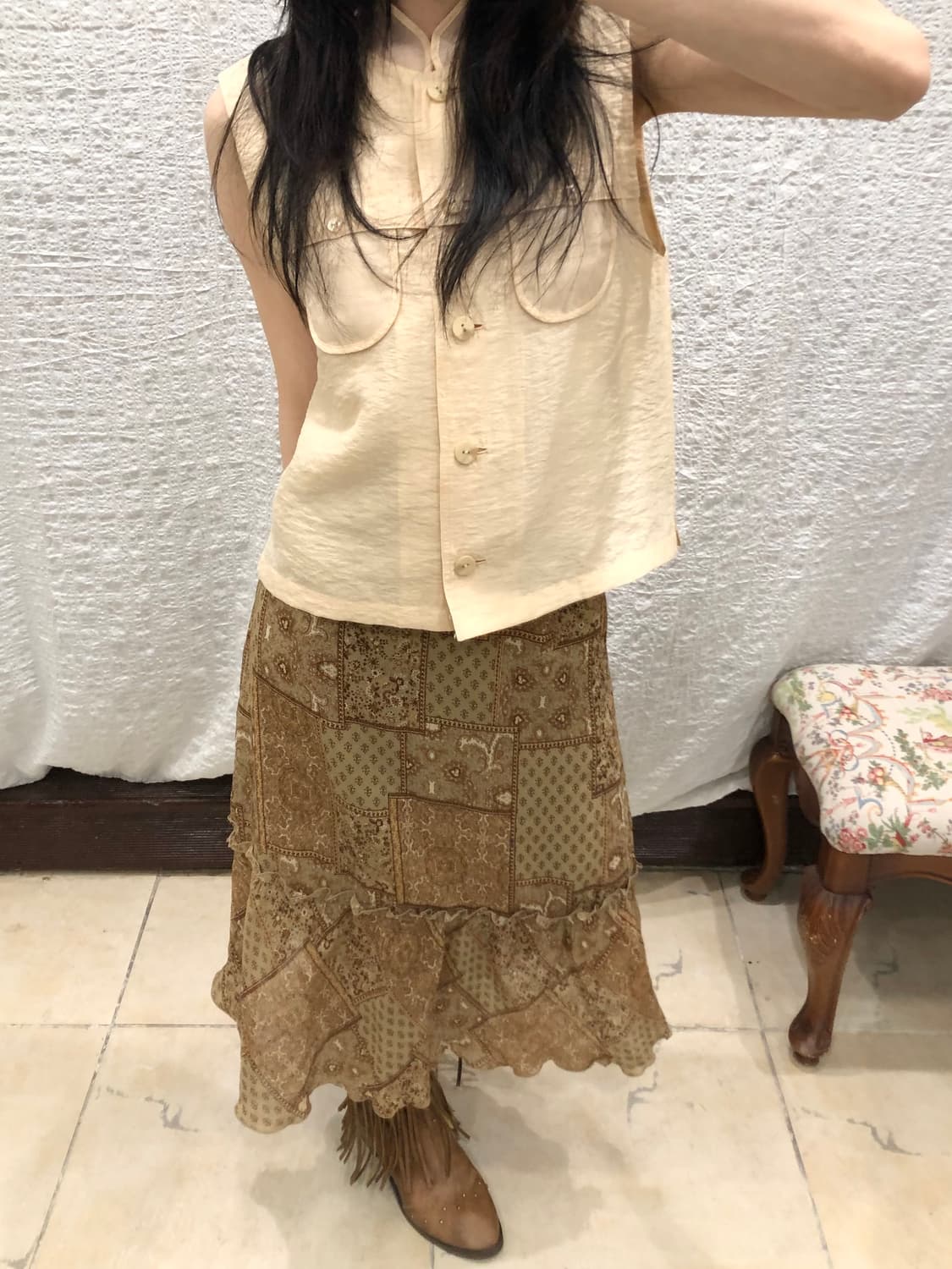 earthy flow boho skirt 상품이미지2