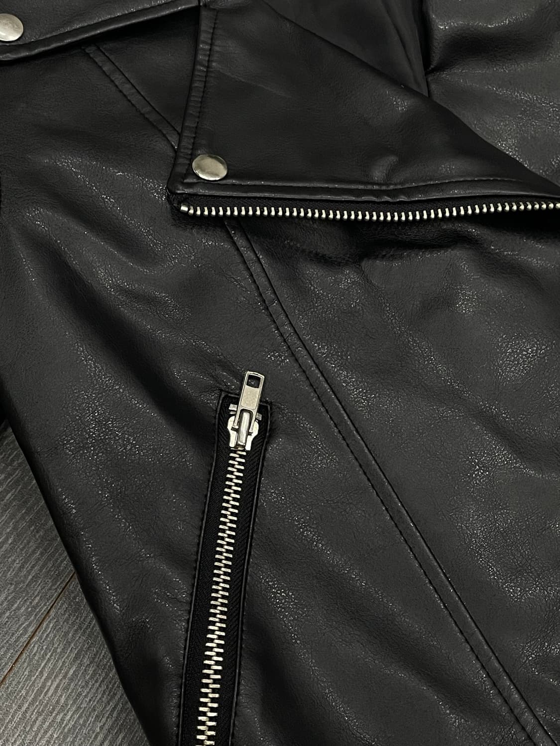 블랙 레더 퍼펙토 라이더자켓 가죽자켓 펑크 상품이미지2