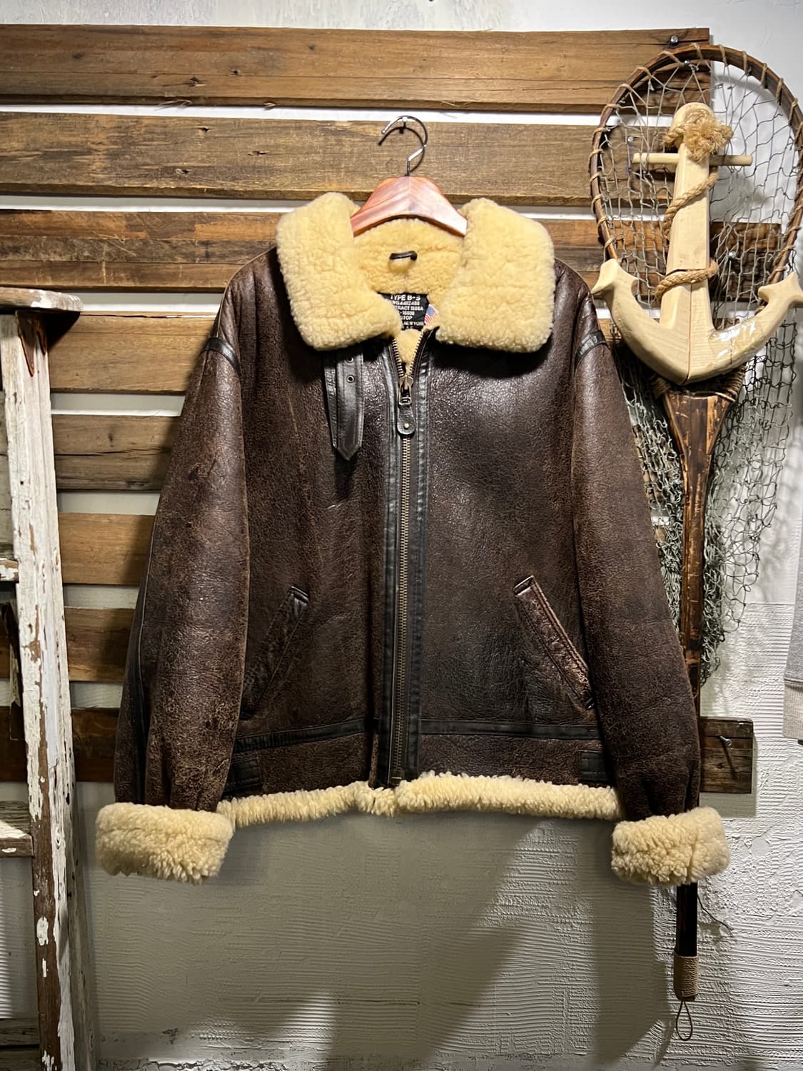 [M]90's TYPE B-3 리얼레더 무스탕 자켓 상품이미지1