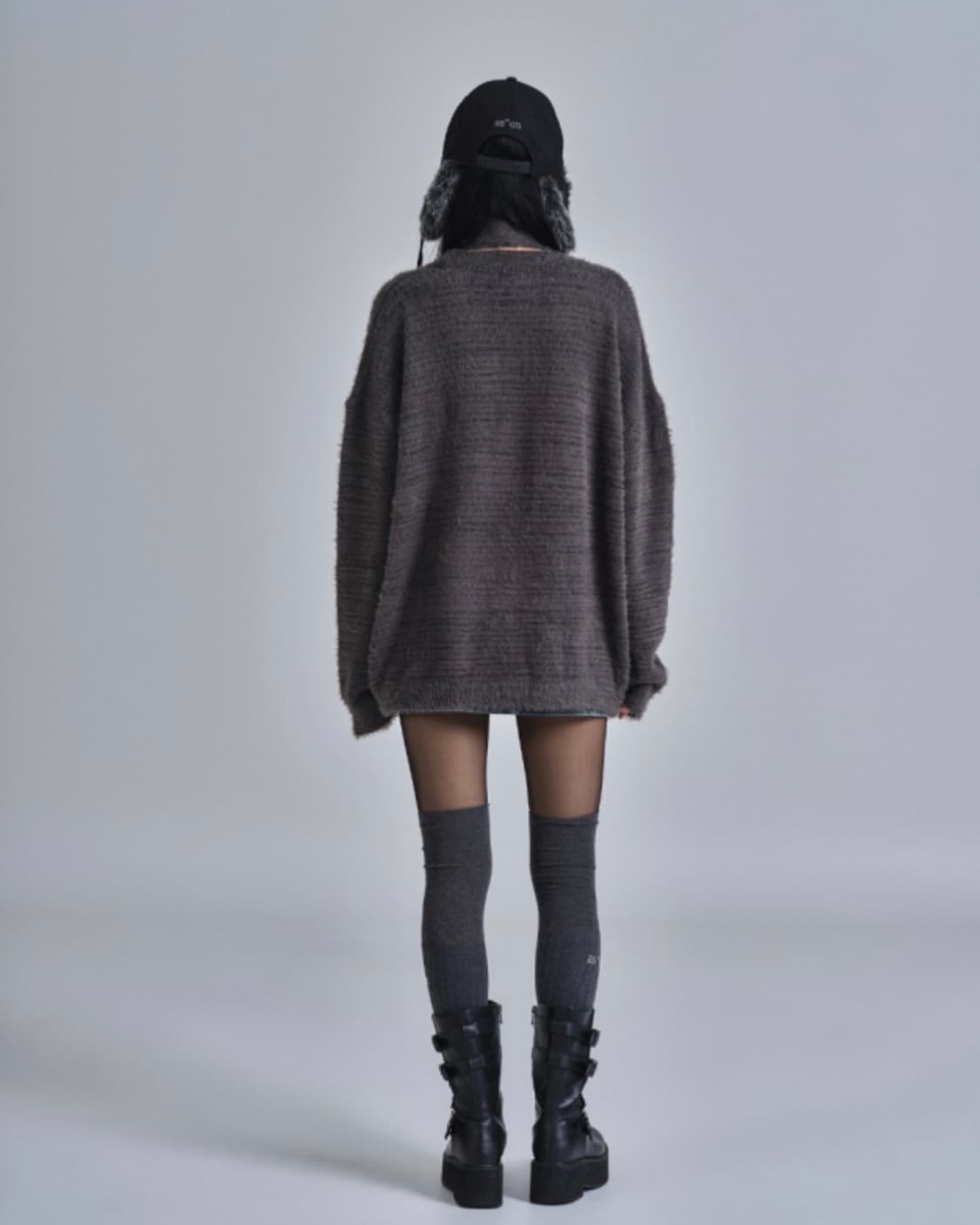 ASON LUCA TIE CARDIGAN CHARCOAL 상품이미지4