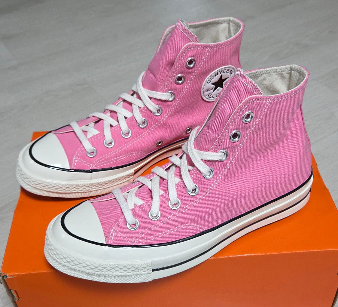 컨버스 척70 하이 빈티지 캔버스 핑크 상품이미지1