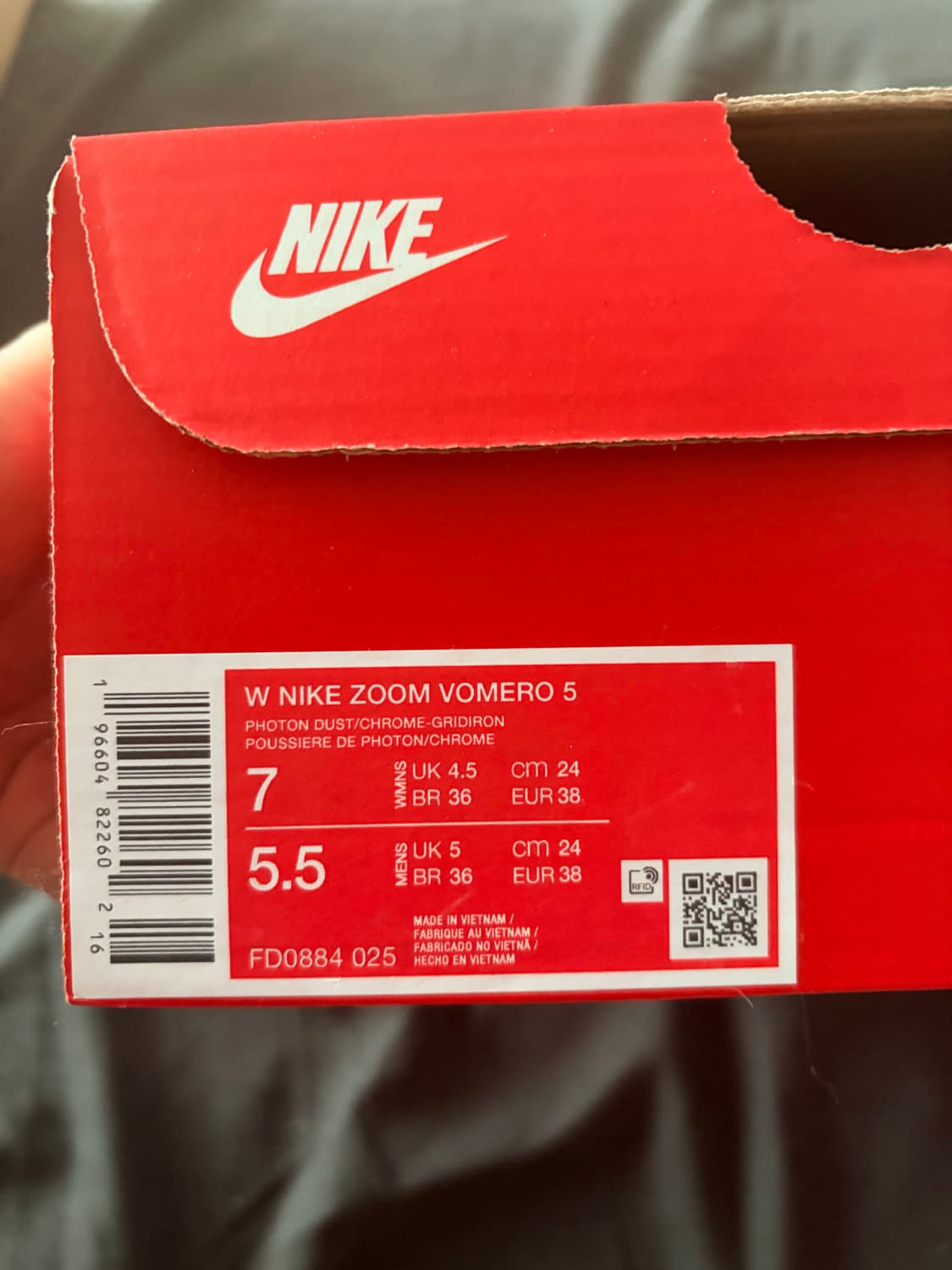 [새상품] 나이키 줌 보메로 5 포톤 더스트 그리드아이언 240 상품이미지3