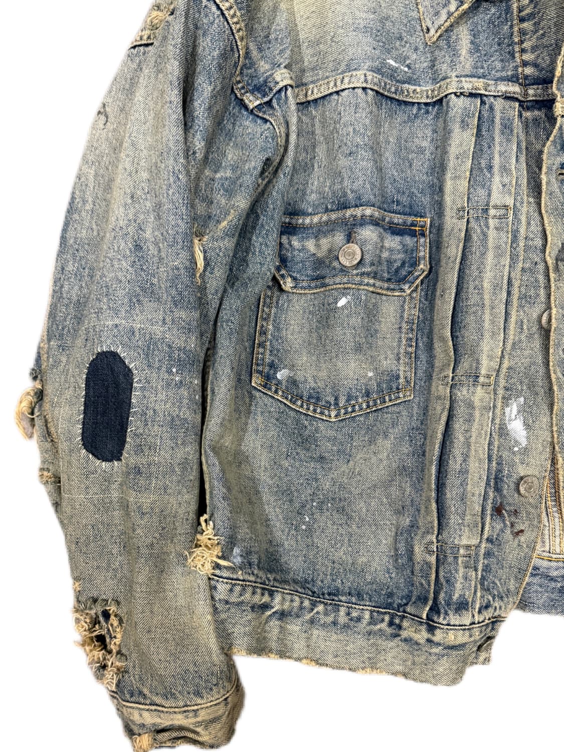 세인트미카엘 베르베르진 타입2 데님 트러커자켓 L(2XL) 상품이미지3