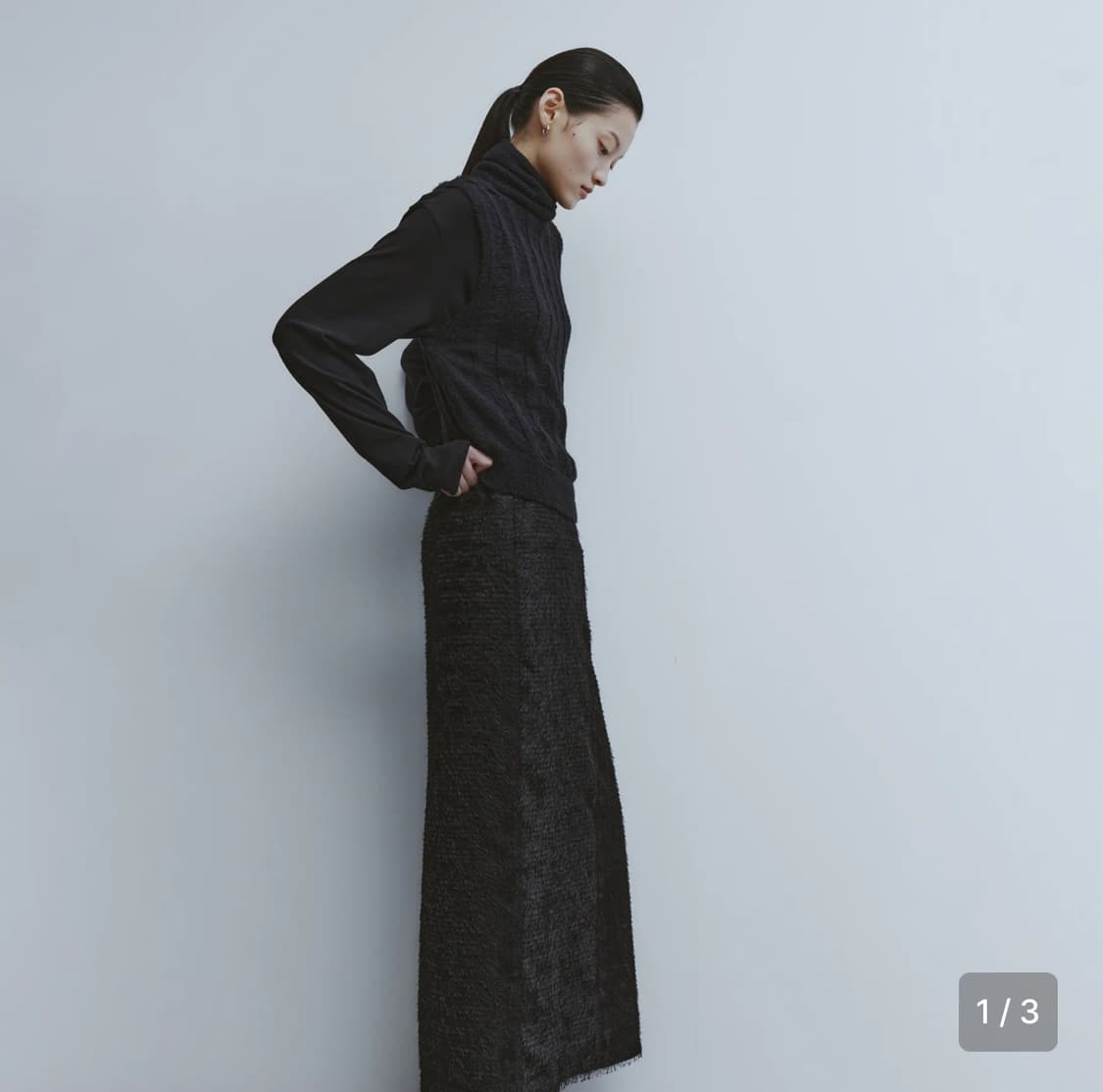 Youth 유스 데미지 하이넥 니트 베스트 상품이미지2