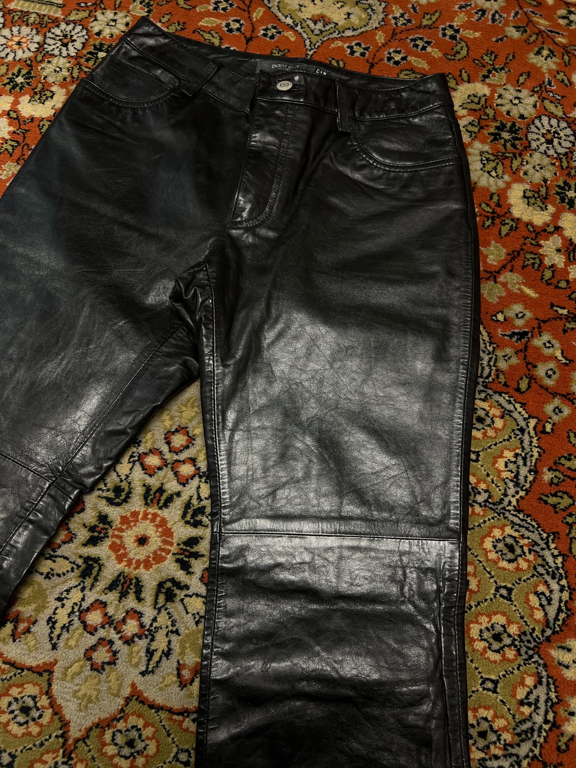 [27] 올드 갭 GAP 빈티지 리얼레더 부츠컷 플레어 팬츠 상품이미지3