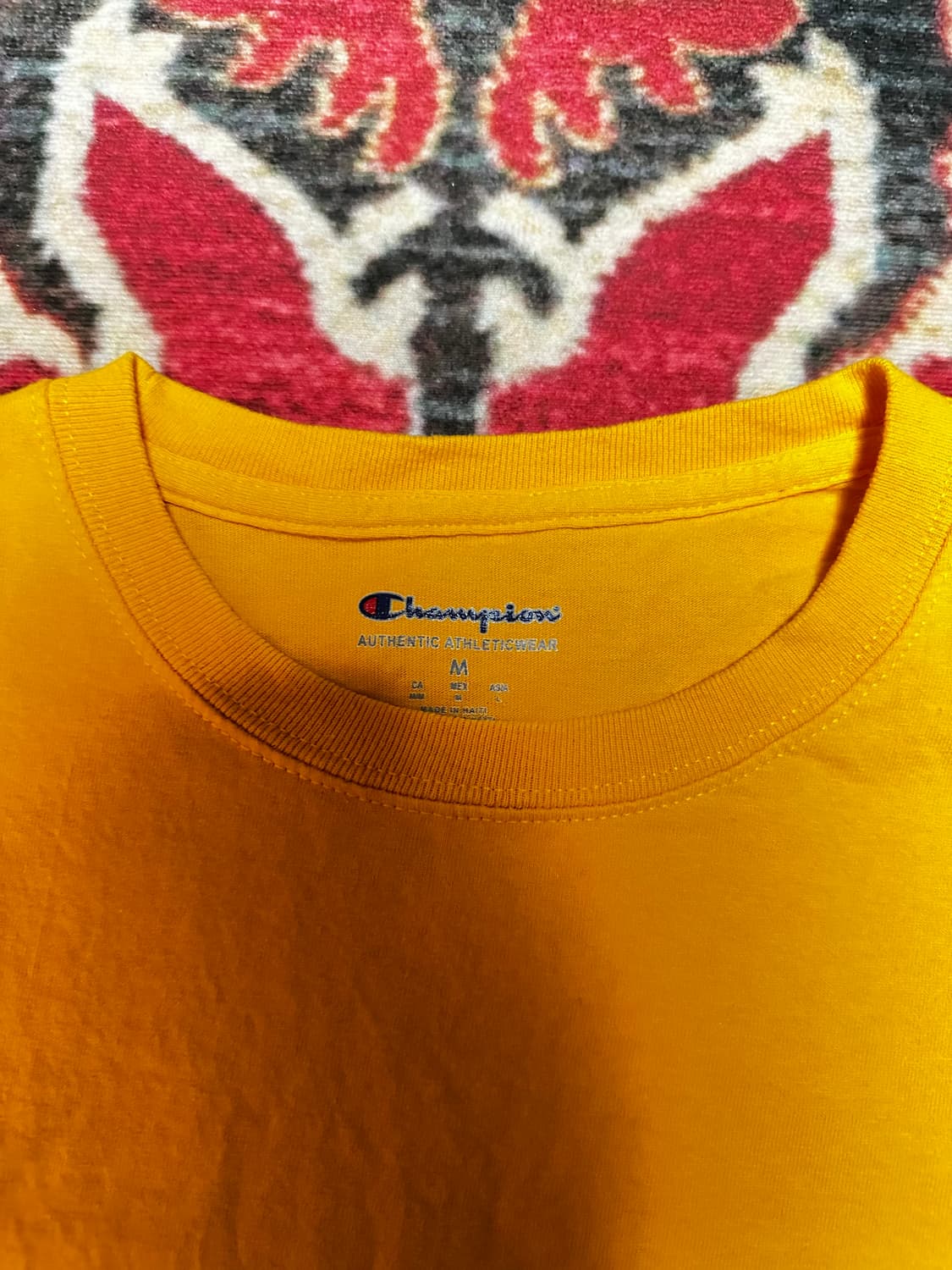 챔피온 옐로우 반팔 티셔츠 M 상품이미지2