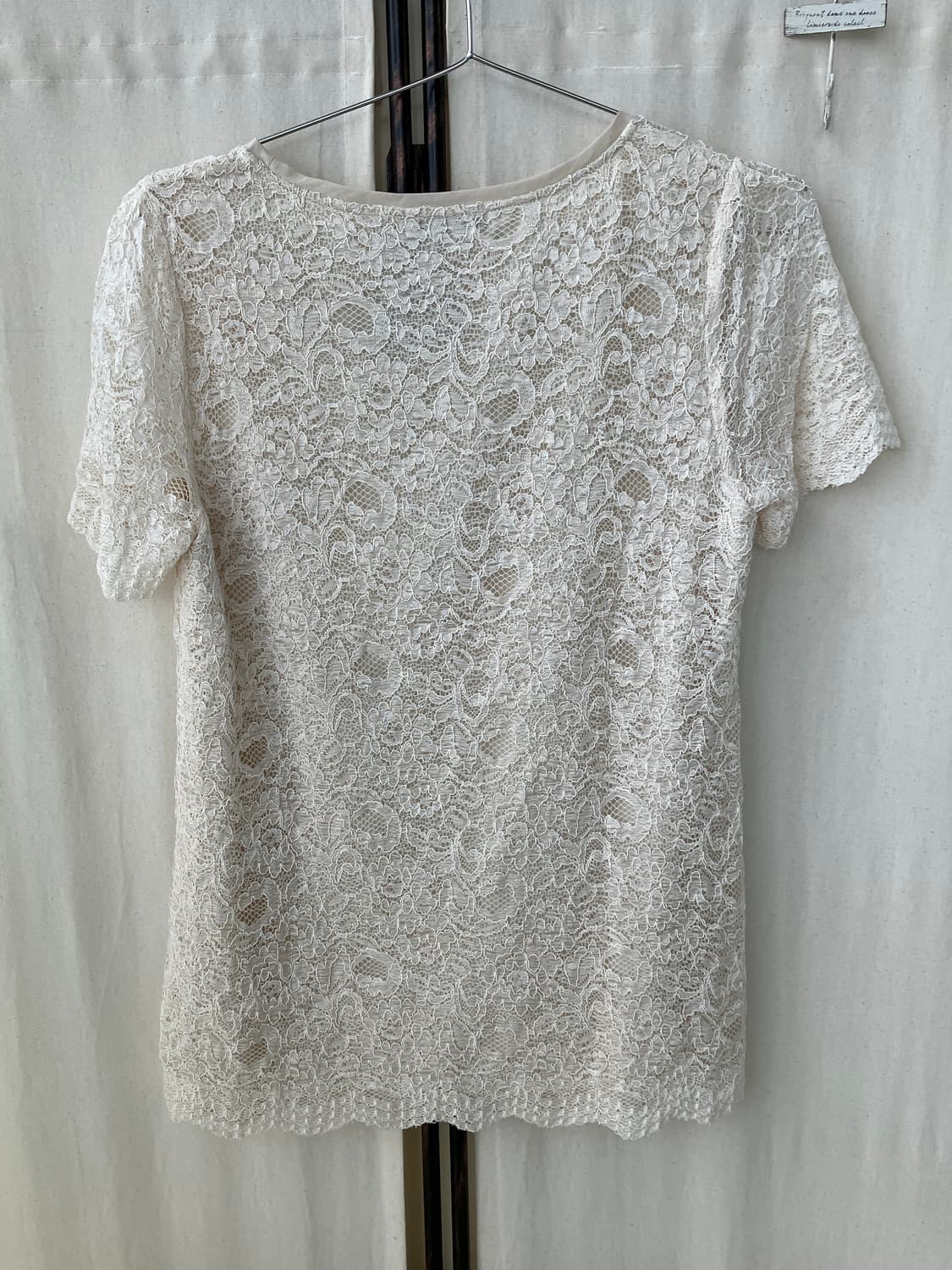 jpn vintage ivory lace half blouse 상품이미지5