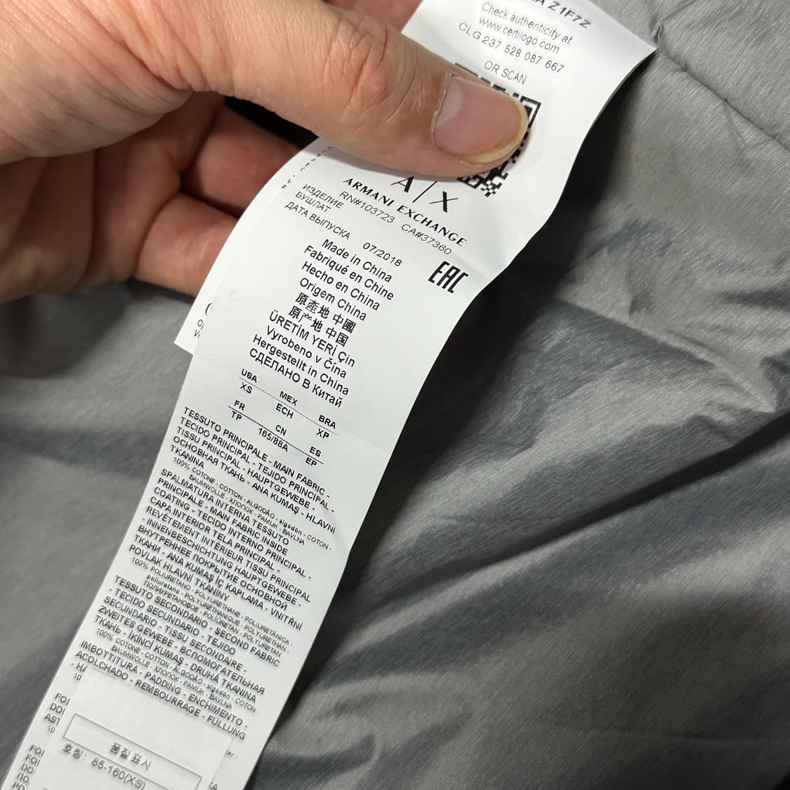 아르마니 익스체인지 데님 야상 자켓 상품이미지7