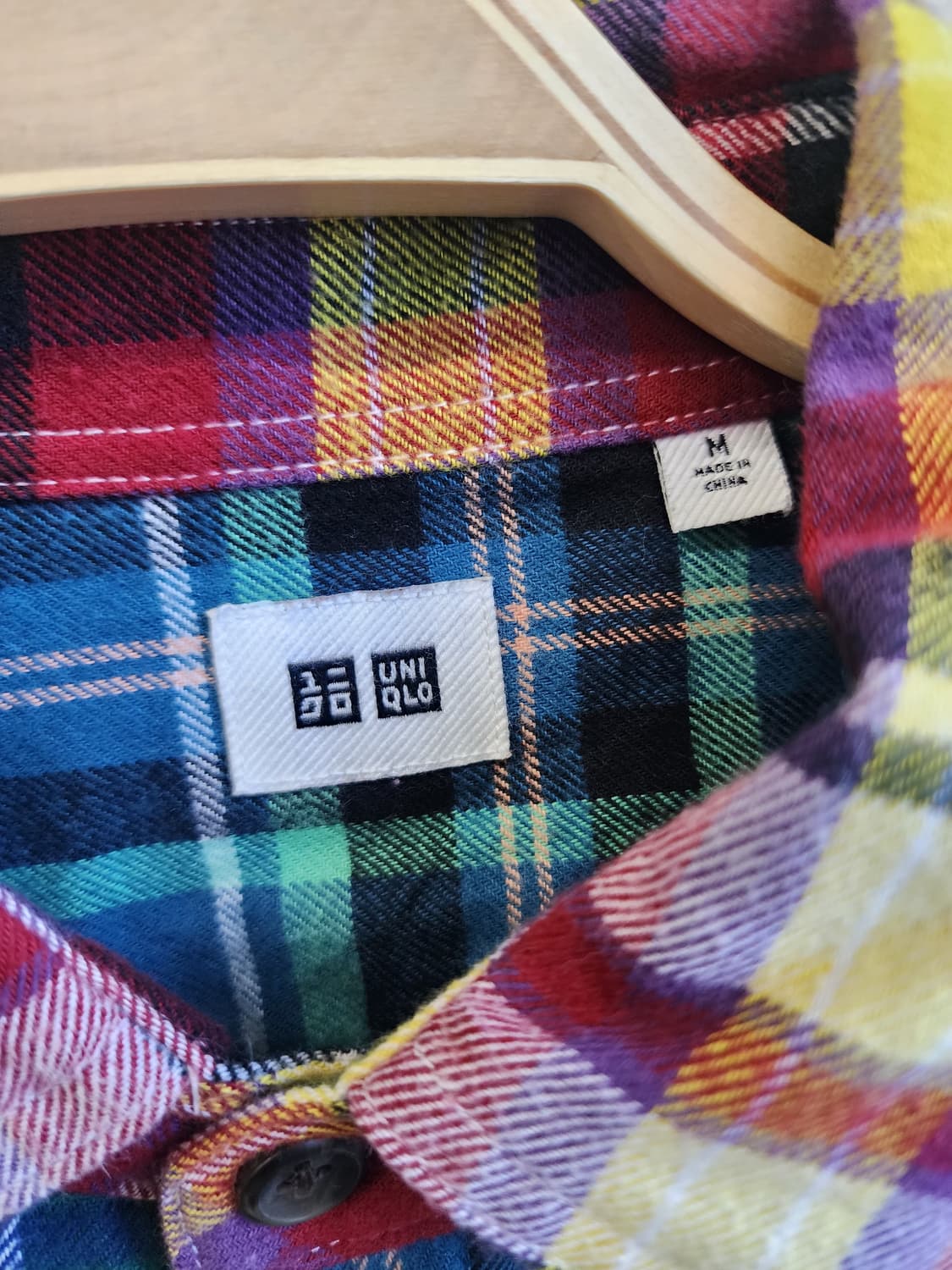 유니클로 체크 셔츠 M 상품이미지5