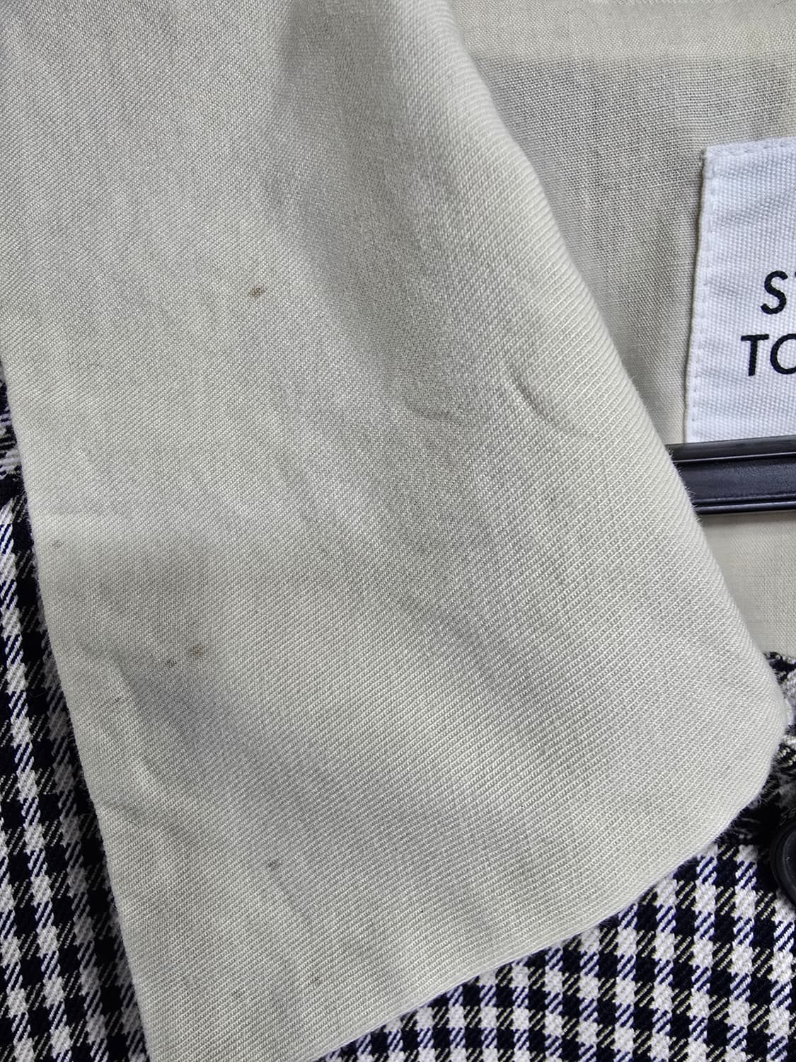 스튜디오톰보이 체크 배색 코트 (1617) 상품이미지6