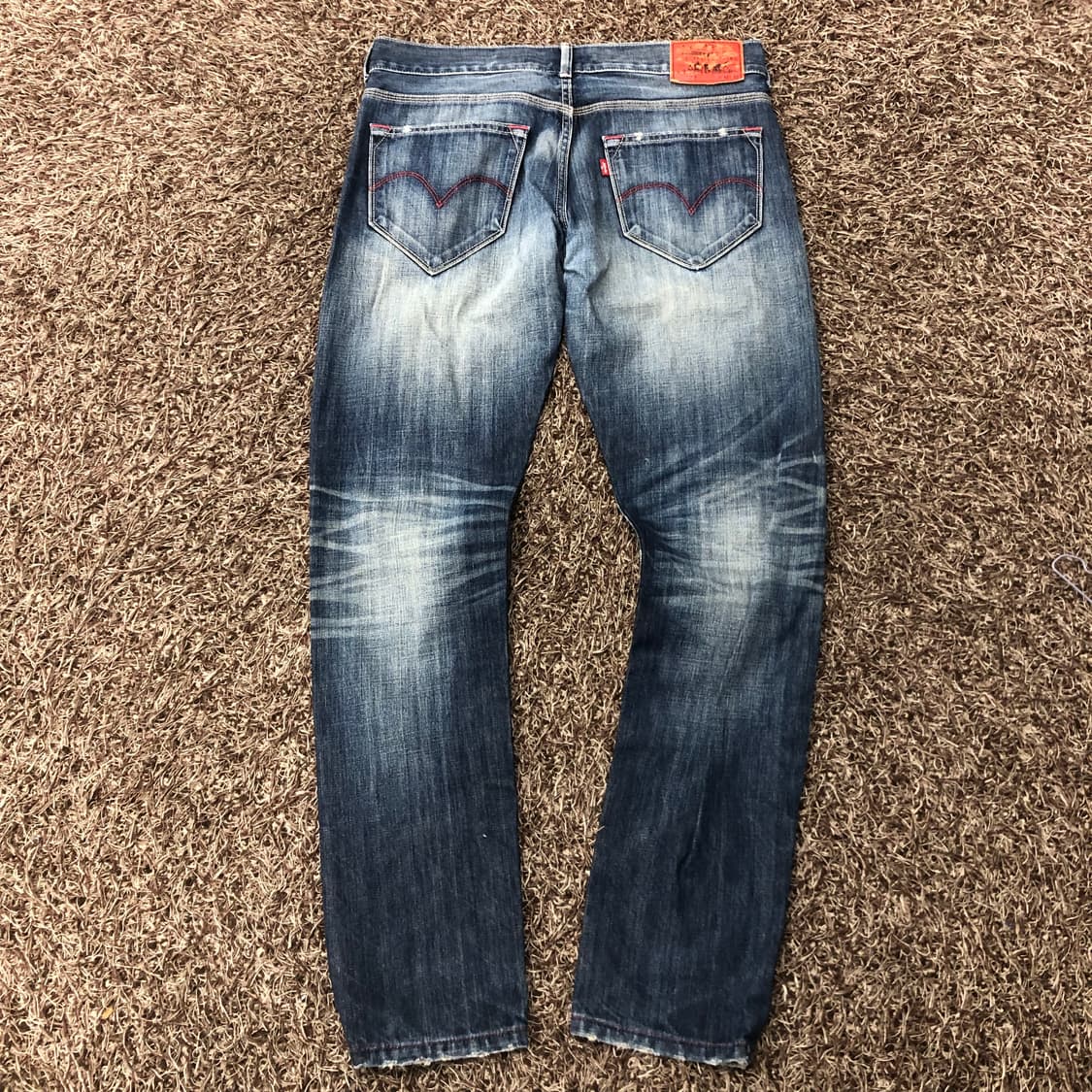 리바이스 522 슬림 스트레이트 워싱 데님 팬츠 상품이미지4