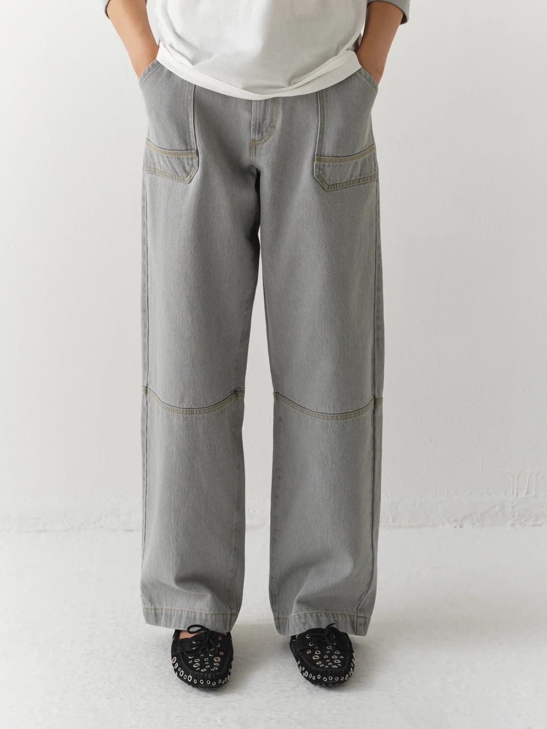 (36,37,38) 기마구아스 Car Shoes Eyelets 로퍼 블랙 상품이미지5