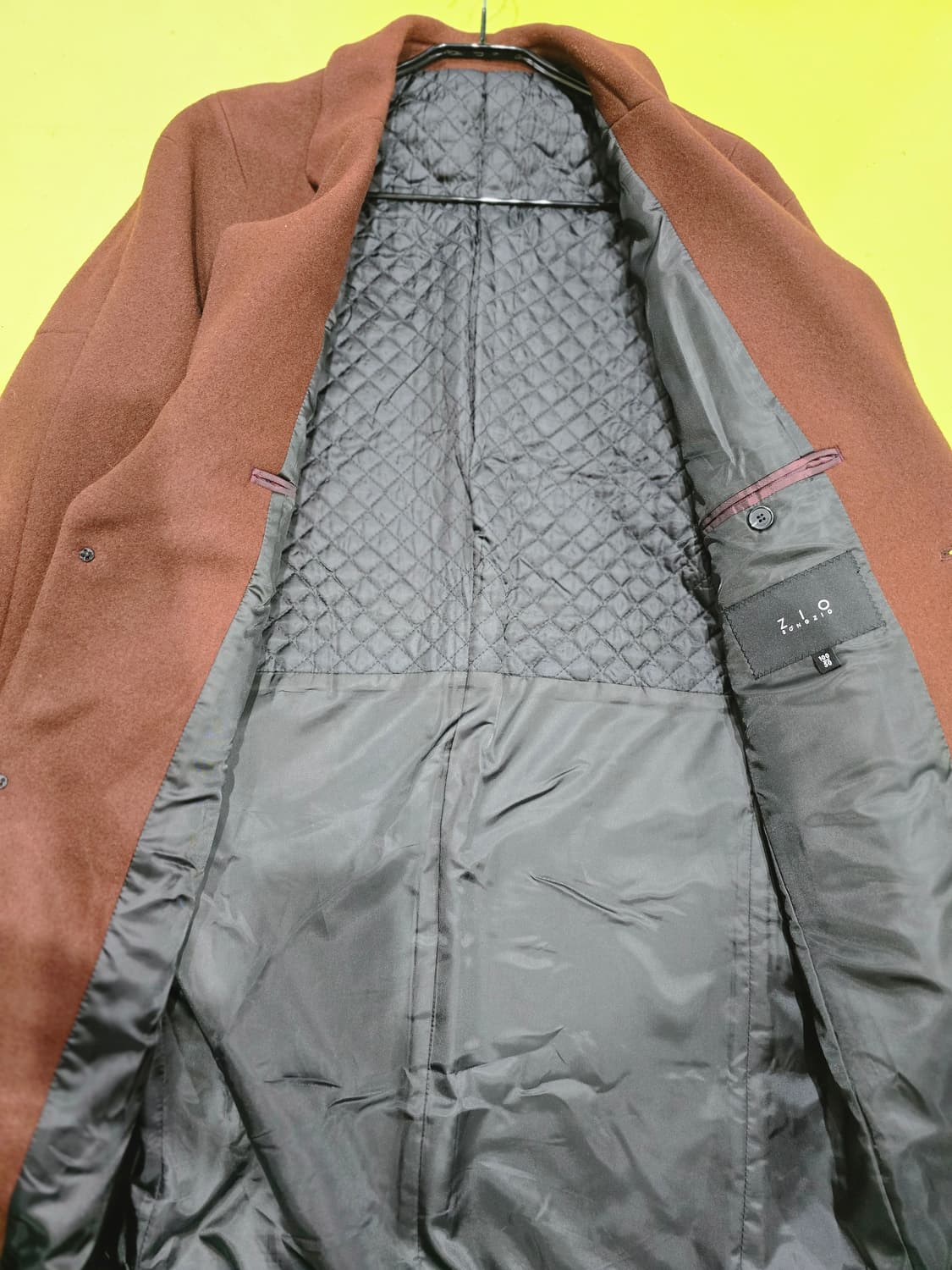 지오 송지오 울 90% 고급 퀼팅 코트 100 상품이미지5