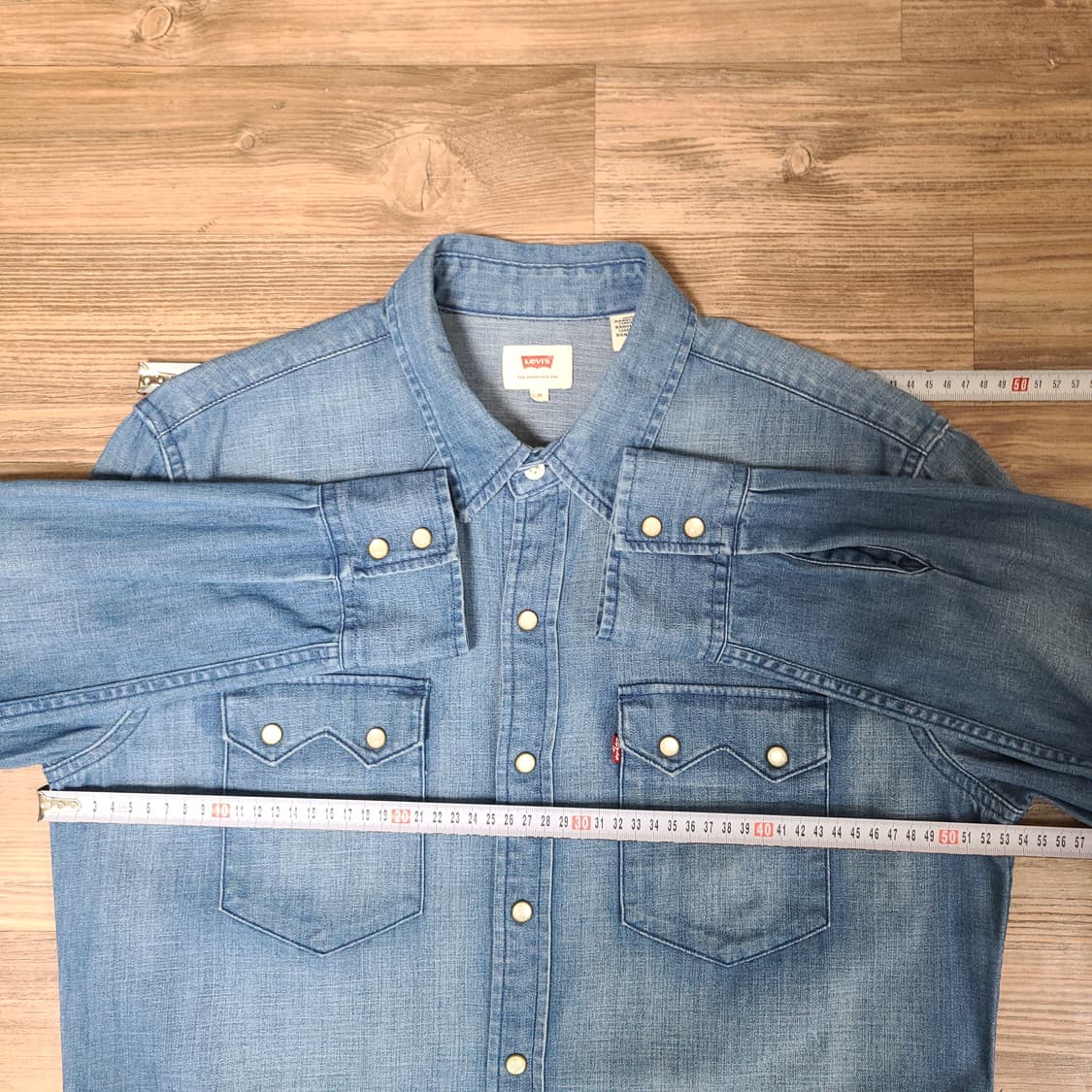 [100] 리바이스 빈티지 워싱 웨스턴 데님 셔츠 남방 상품이미지7