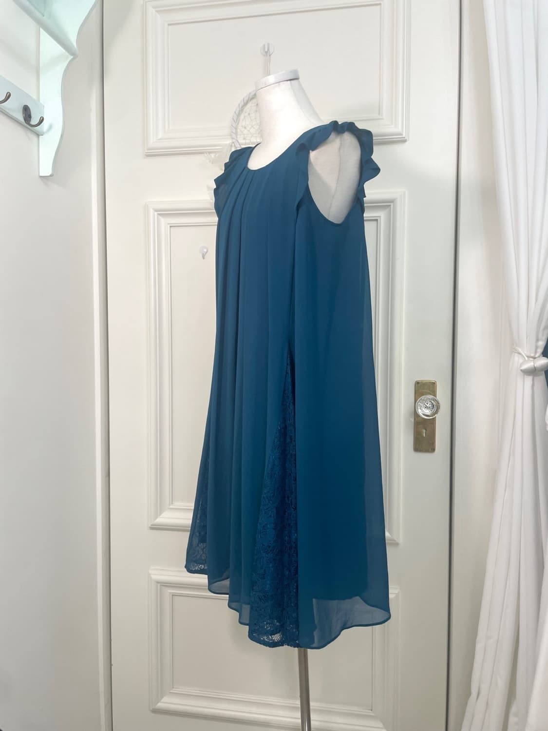 AXES FEMME blue green pleats lace back b 상품이미지2