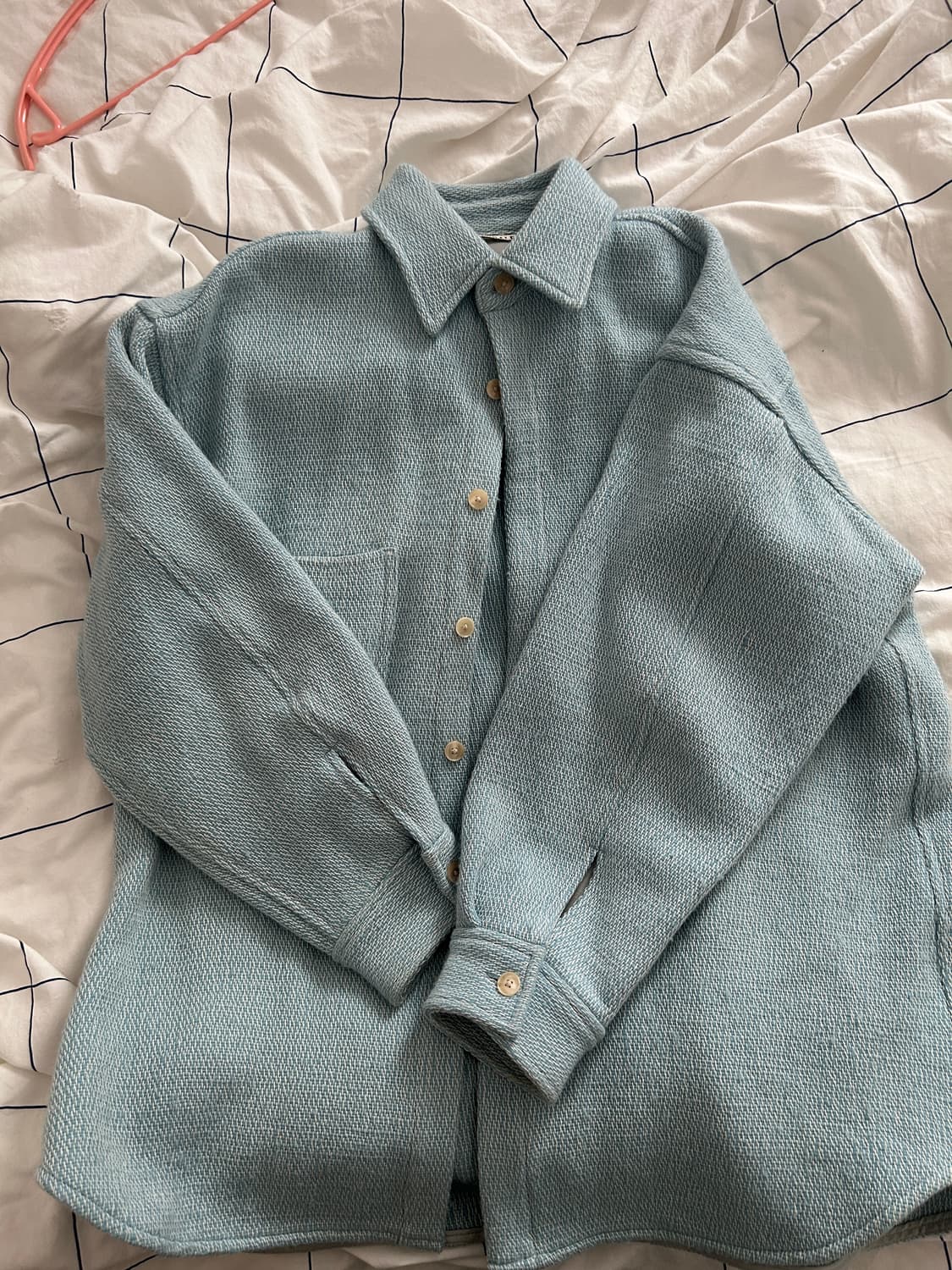 [1] 오라리 울 셔츠자켓 블루스카이 상품이미지1