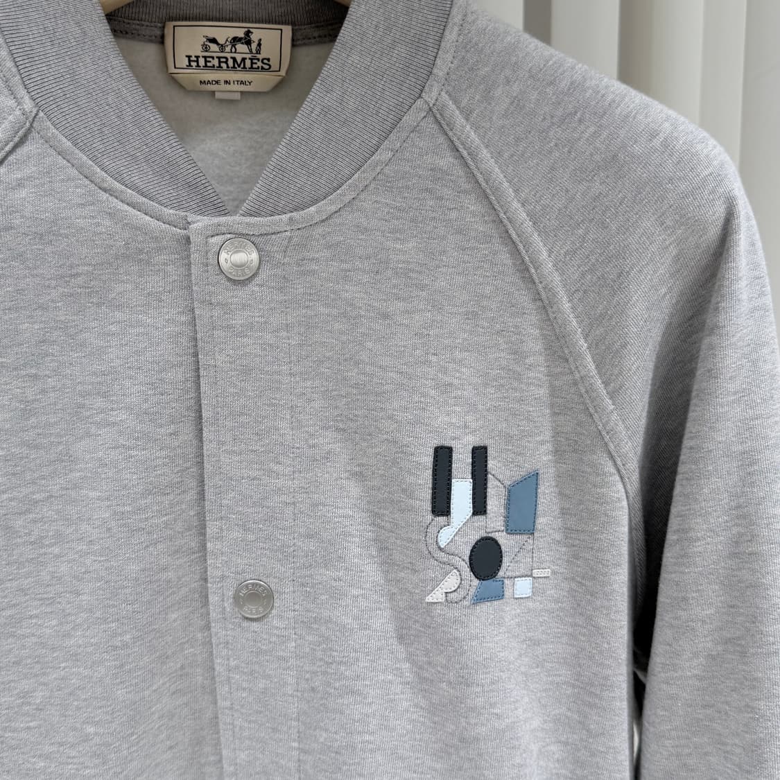 (S+/L) / 에르메스 미니 가죽 패치 그레이 블루종 상품이미지4
