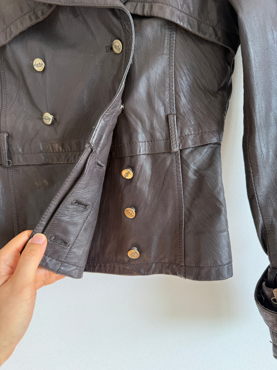 Pre owned 산양가죽 레더 자켓 상품이미지4