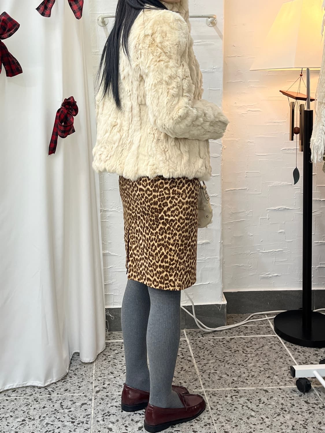 ivory milk fur jacket 상품이미지4
